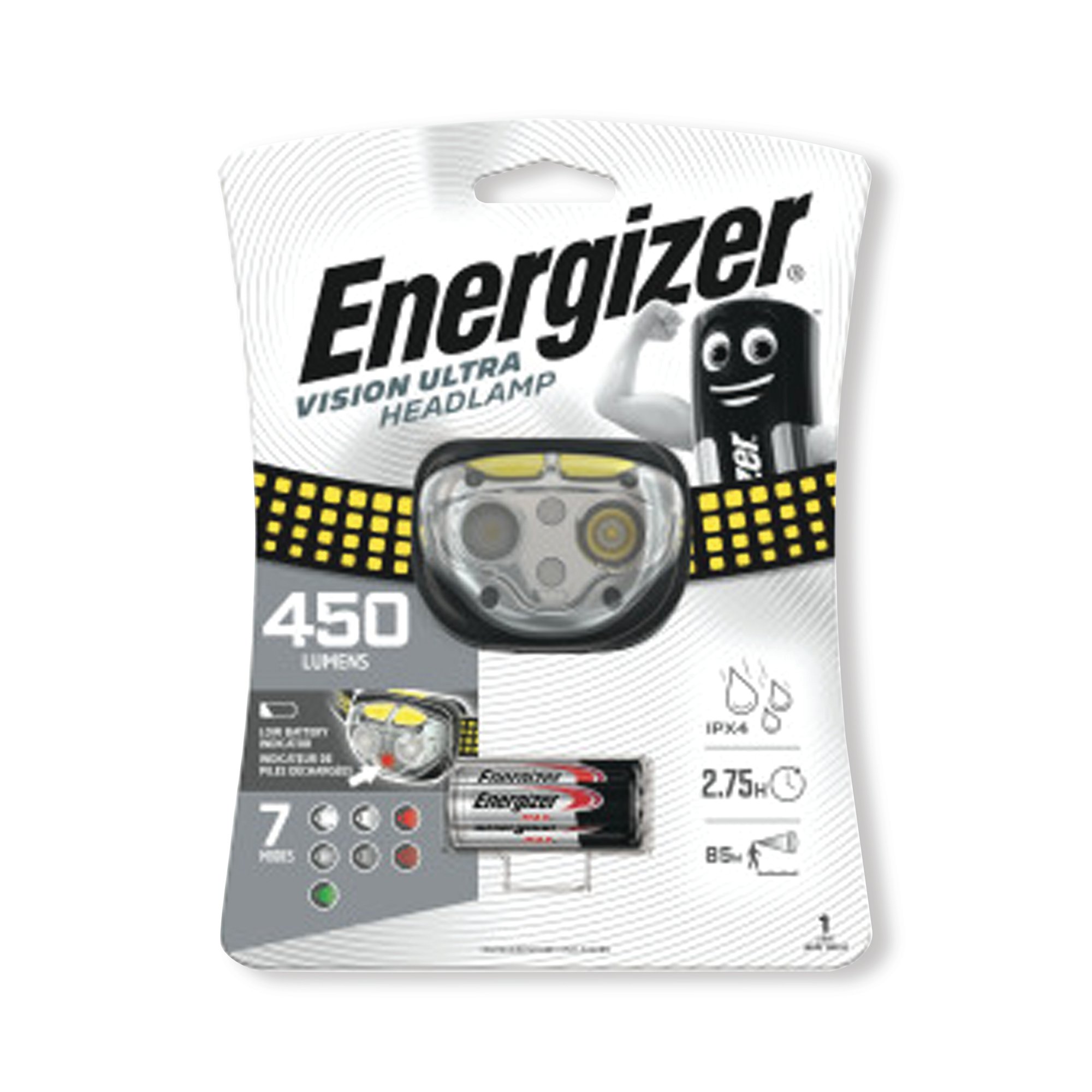 Energizer Vision Ultra HD Headlight 2 hours 45 minutes Run Time 3xAAA E301371802