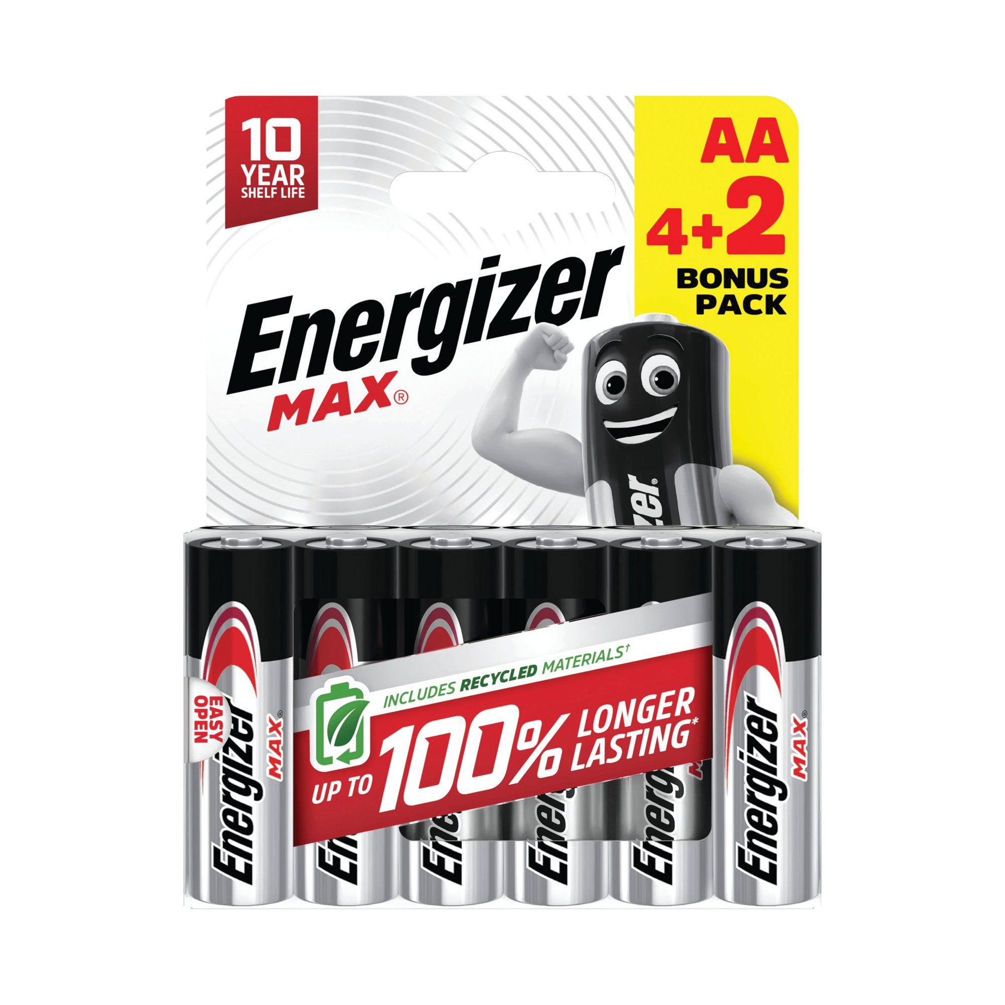 Energizer Max AA Battery (4+2) (Pack of 6) E303328500