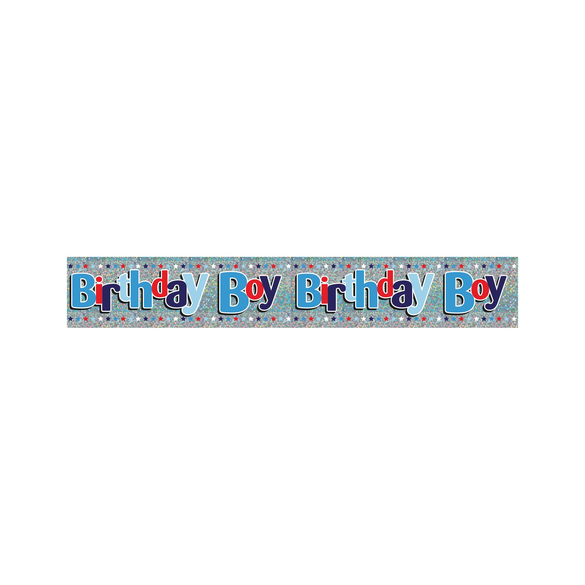 Eurowrap Happy Birthday Boy Foil Party Banner Pack of 6 6837-NHBBC