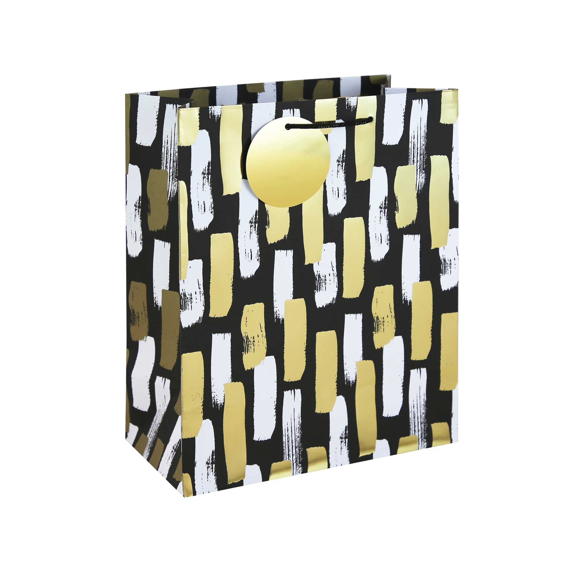 Mono Paint Strokes Gift Bag Large Black Pack of 6 37013-2C