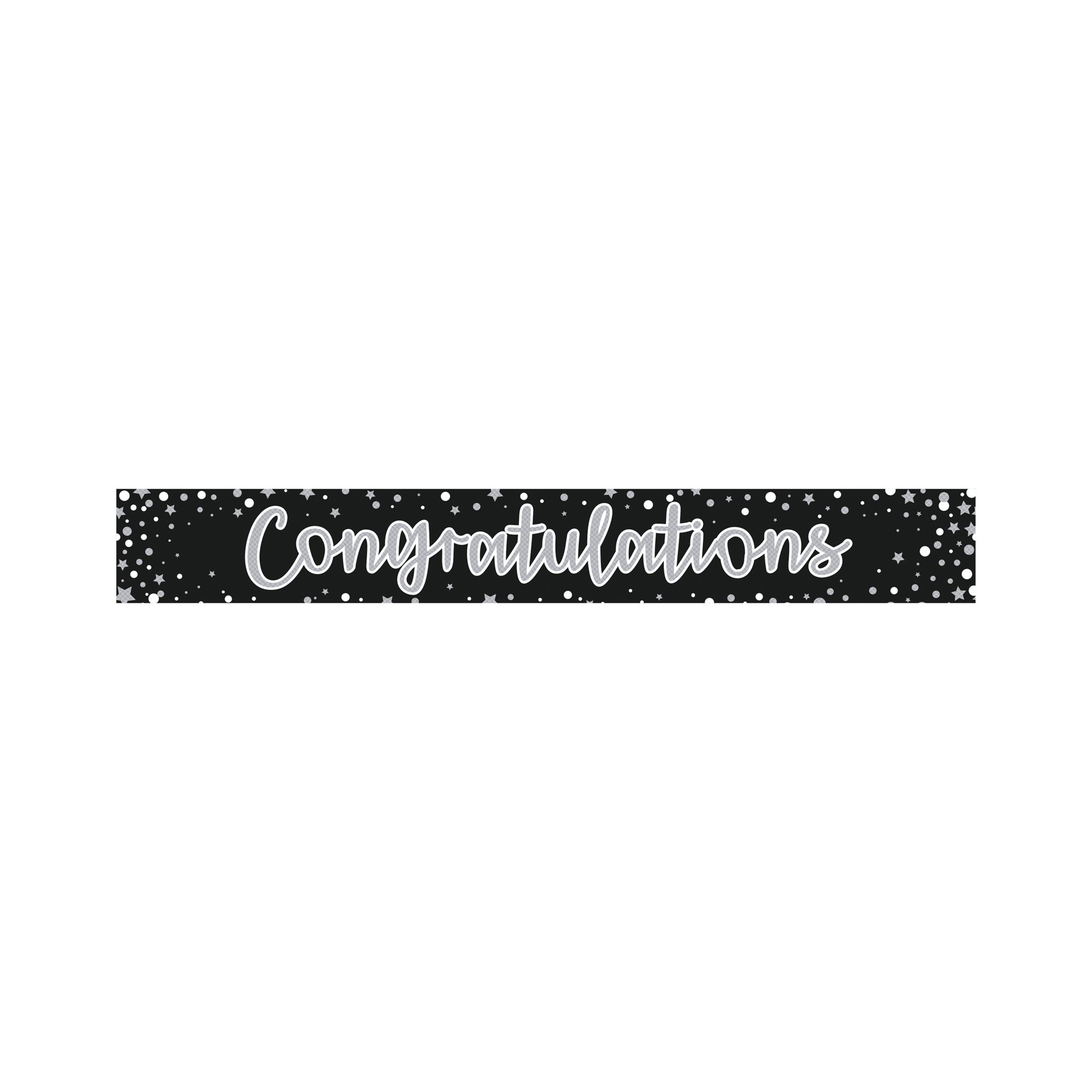 Eurowrap Congratulations Foil Party Banner Pack of 6 6837-CONGC