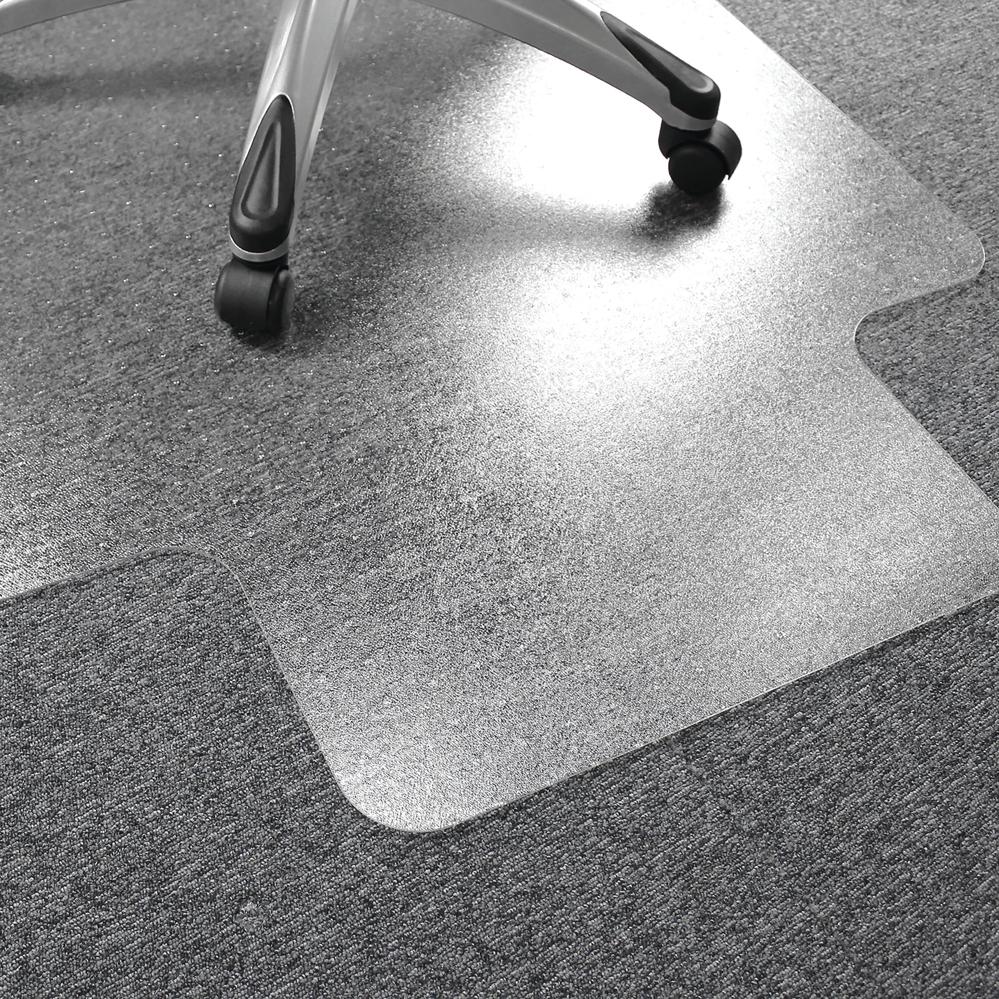 Floortex Cleartex PVC Chair Mat Carpet Lipped 1200x900x2.2mm Clear 119225LV