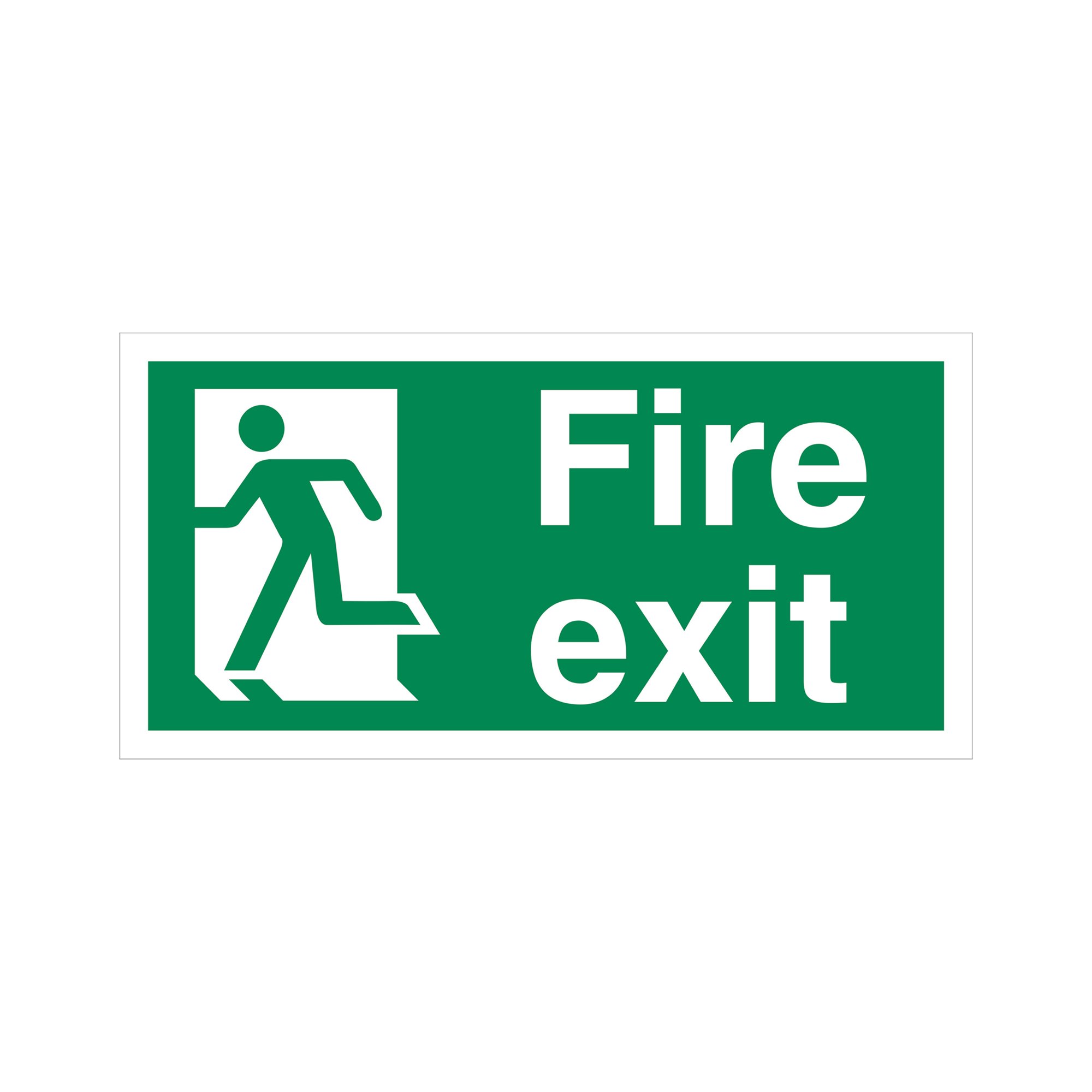 5 Star Fire Exit Running Man Left Sign Vinyl 150x300mm VSP319BSAV3015