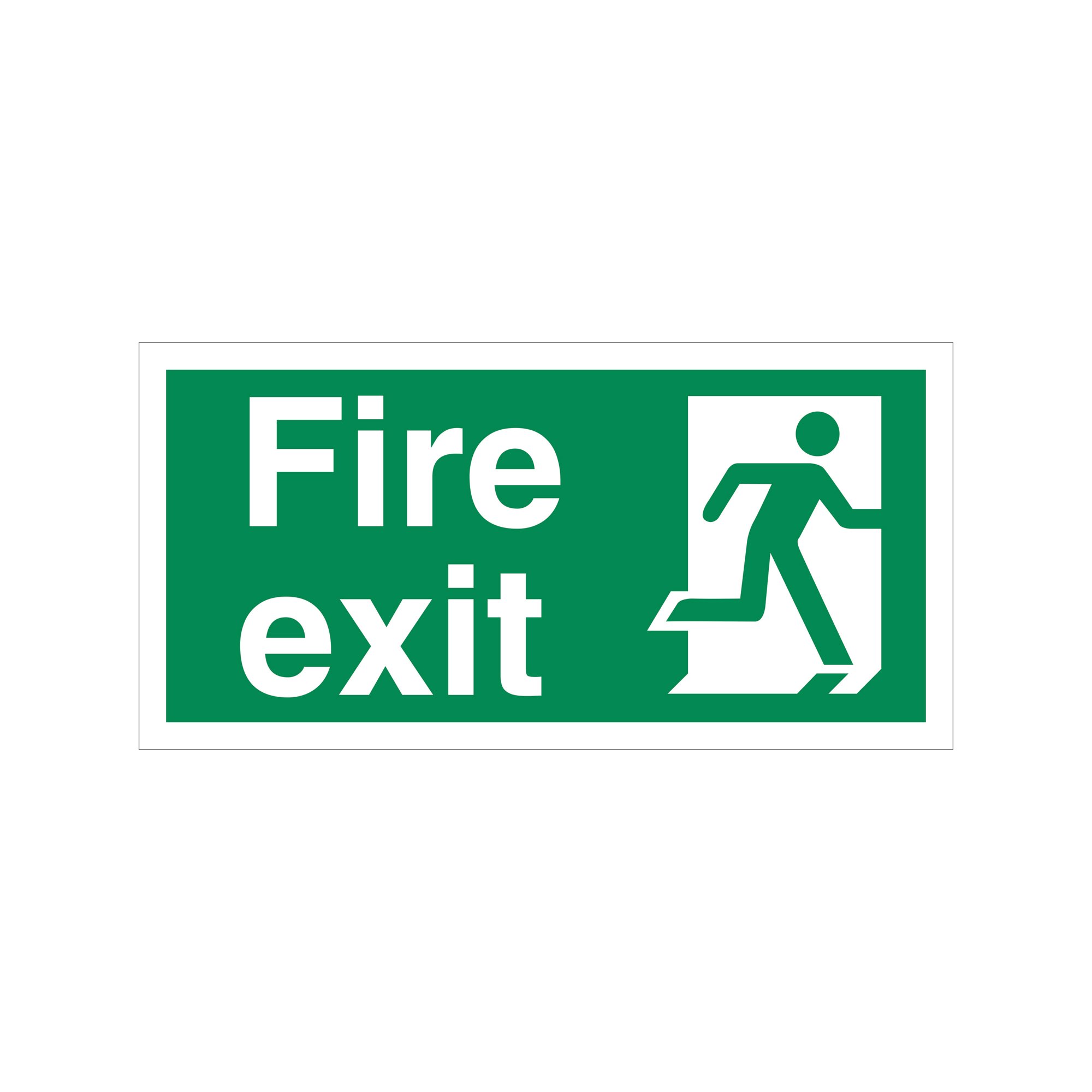 5 Star Fire Exit Running Man Arrow R Sign Vinyl 150x300 VSP318BSAV3015