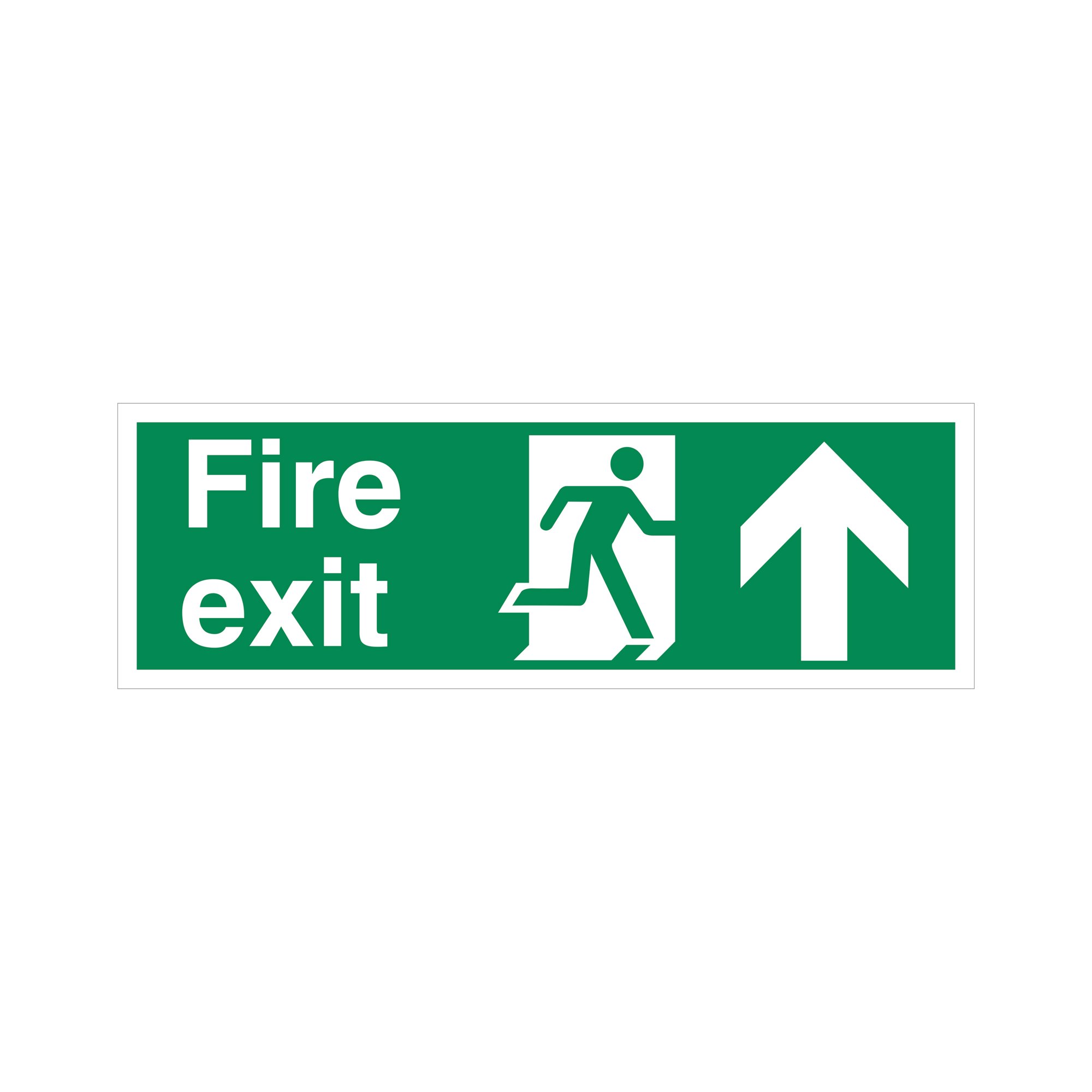 5 Star Fire Exit Run Man Arrow Up Sign Plas 150x450 VSP129SRP4515