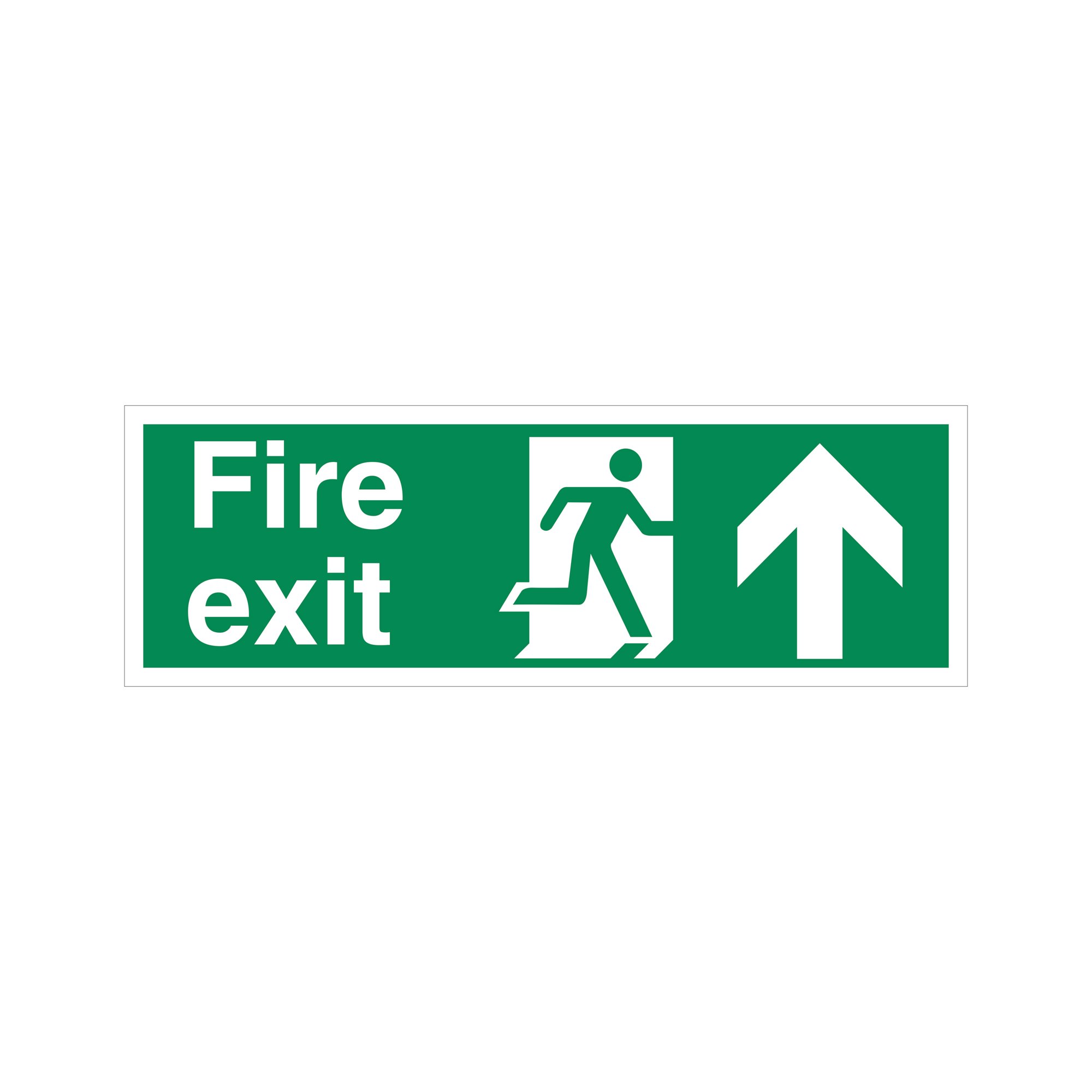 5 Star Fire Exit Running Man Arrow Up Sign Vinyl 150x450 SP129SAV4515