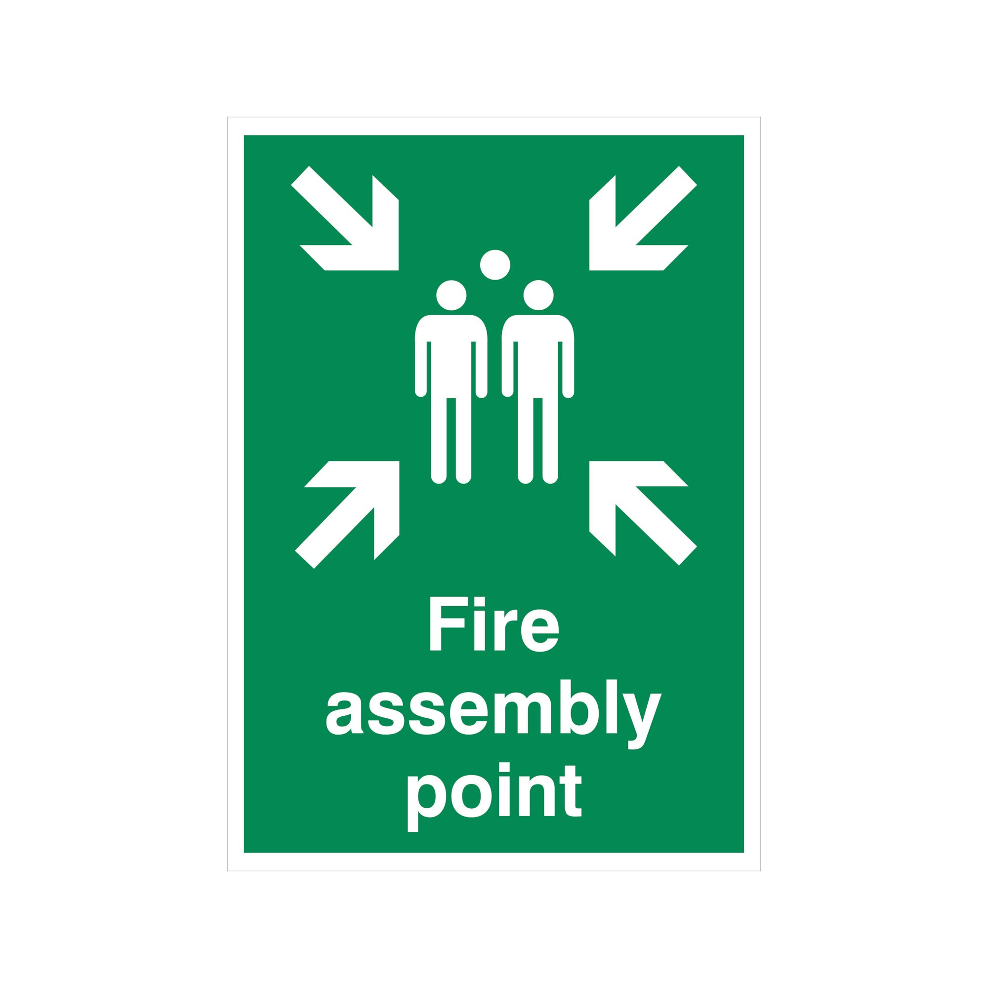 5 Star Fire Assembly Point Sign Rigid Plastic A2 VSP052BSRPA2