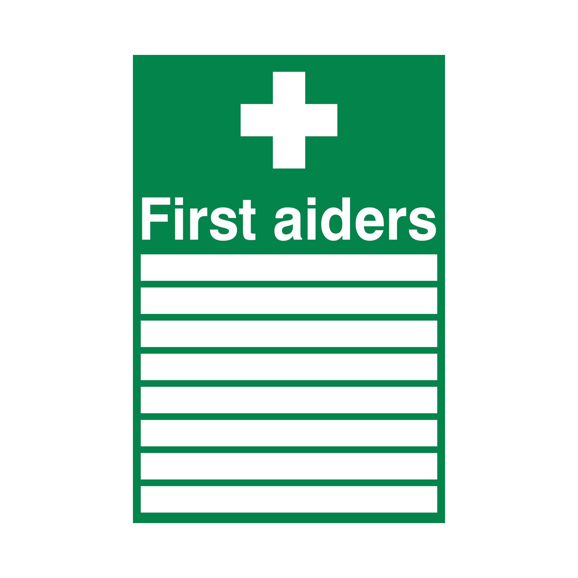 5 Star First Aiders Sign Rigid Plastic 300x200mm VKS007SRP2030