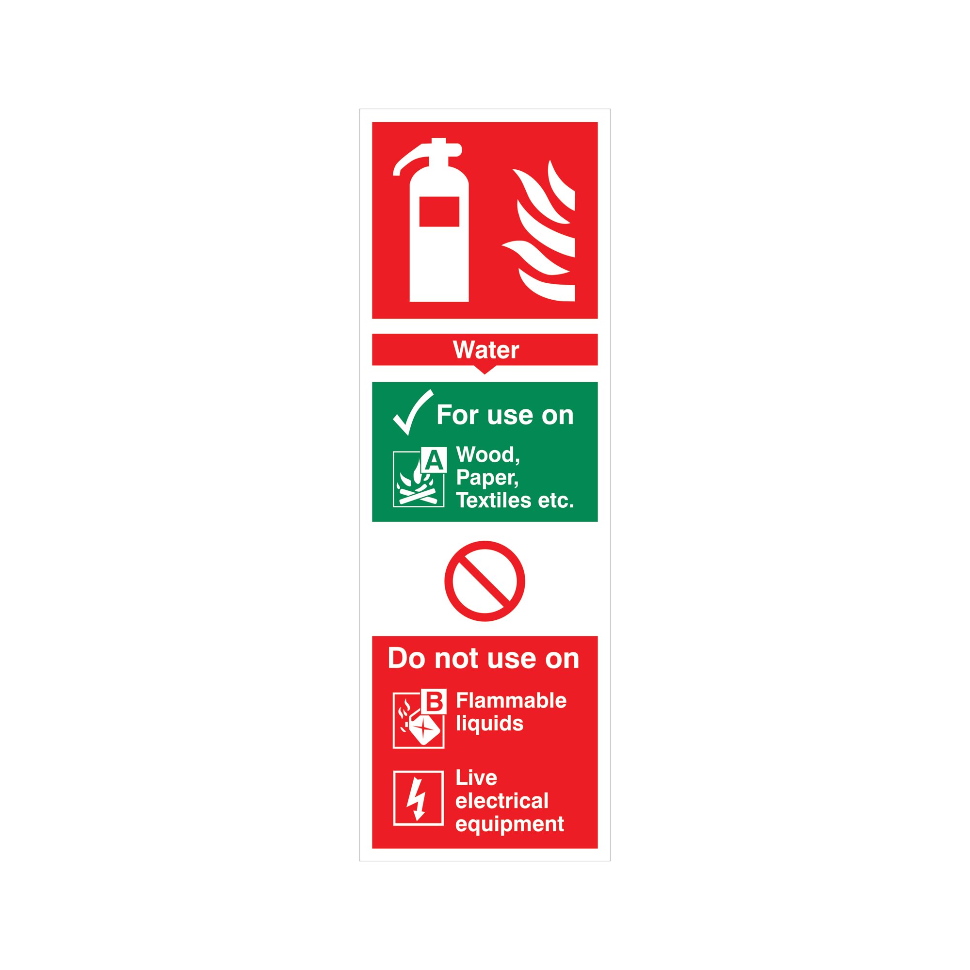 5 Star Water Extinguisher For Use On Sign Vinyl 300x100 VFF091SAV1030