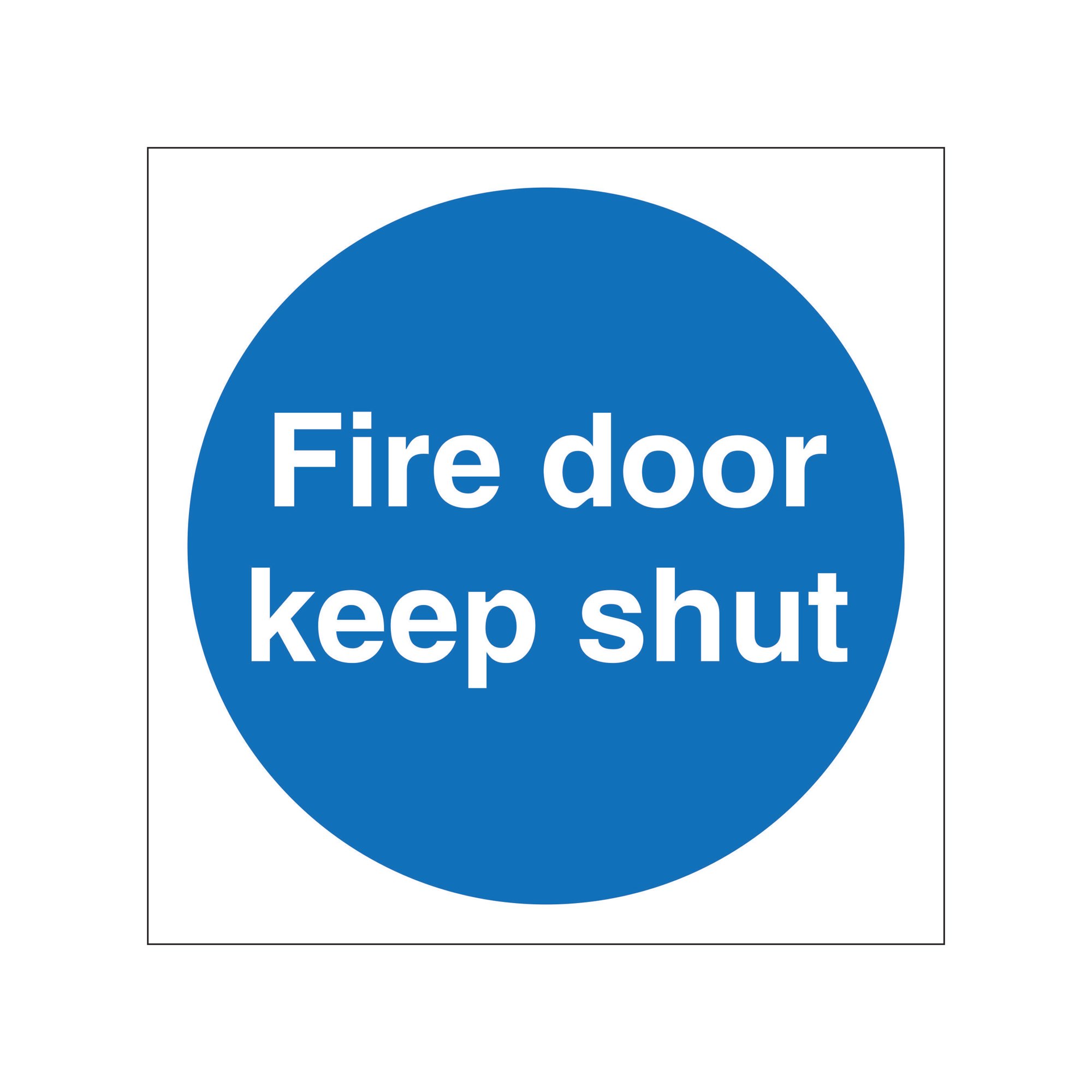 5 Star Fire Door Keep Shut No Symbol Sign Plas 100x100 VM014SRP1010