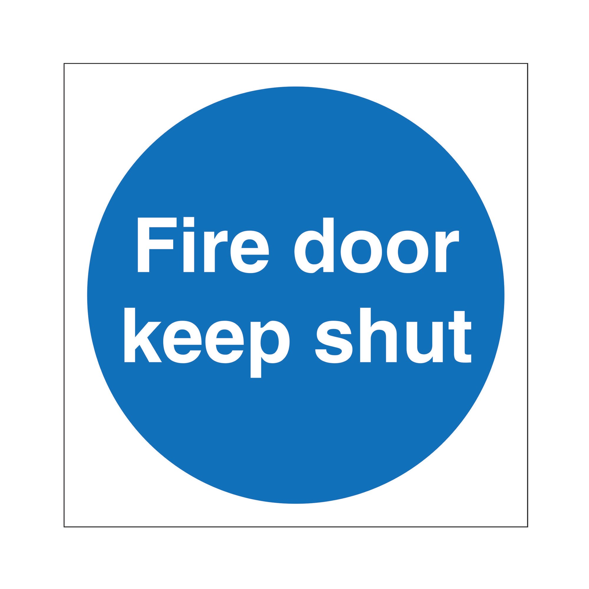 5 Star Fire Door Keep Shut Sign Vinyl 100x100 Pack of 5 M014SAV1010P5