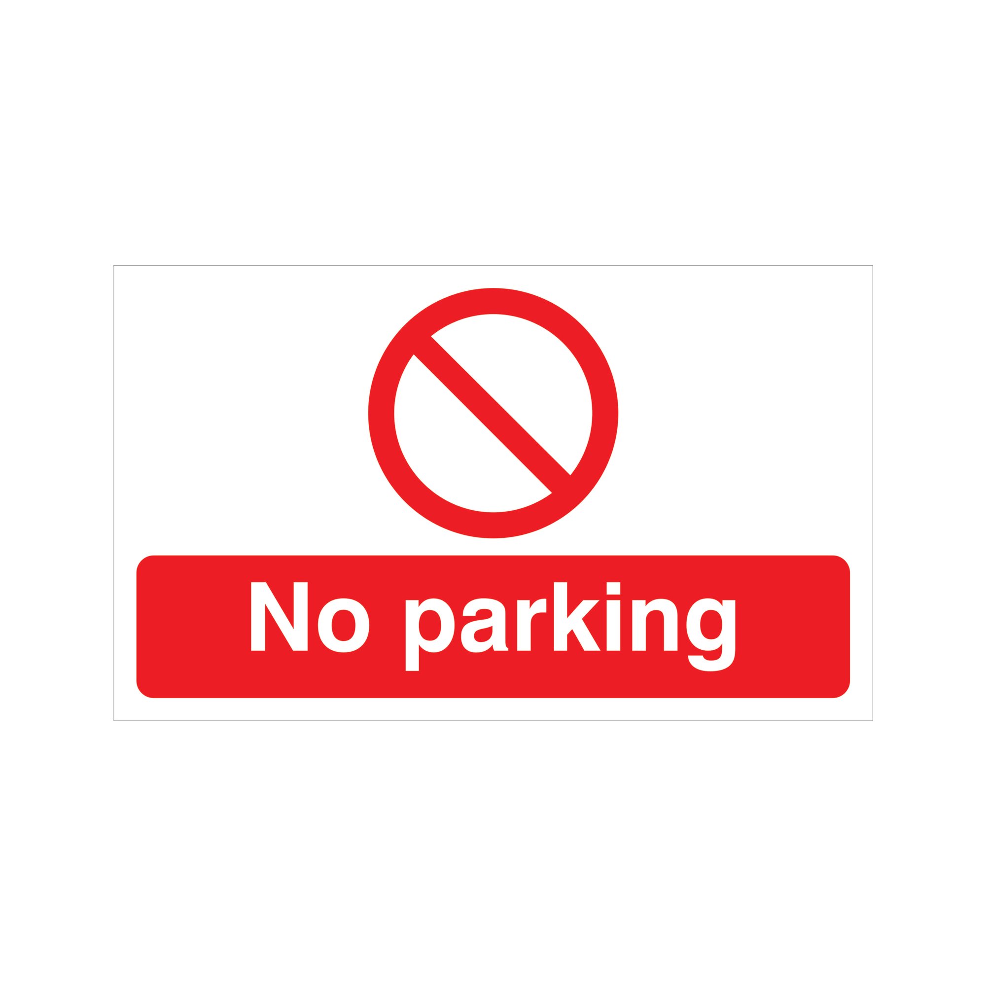 5 Star No Parking Sign Rigid Plastic 300x500mm VP415SRP5030