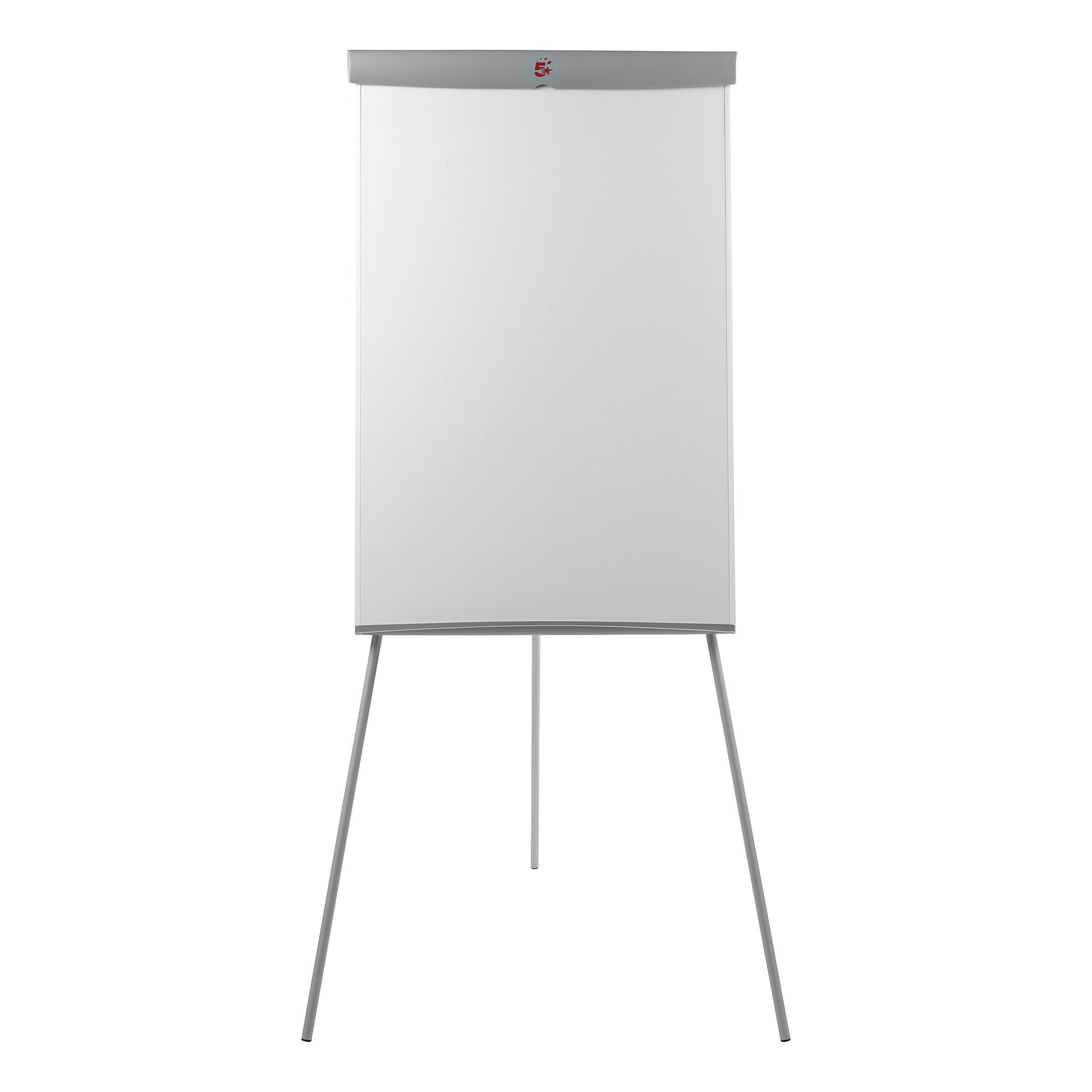 5 Star Flipchart Easel with Telescopic Legs for A1 and Euro Pads 700x82x1900mm Grey Trim 296964