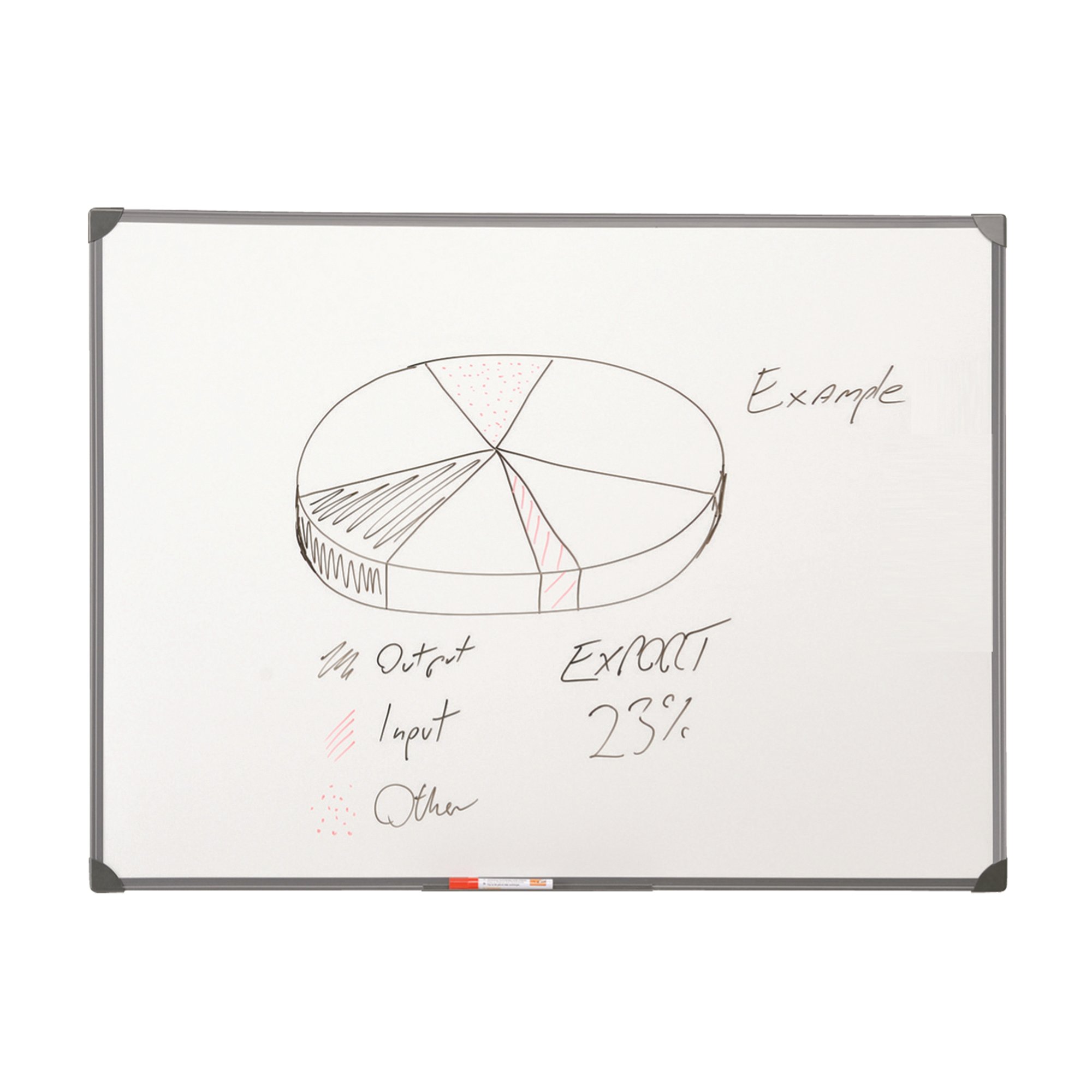 5 Star Drywipe Non-Magnetic Board with Fixing Kit and Detachable Pen Tray 1200x900mm 296980