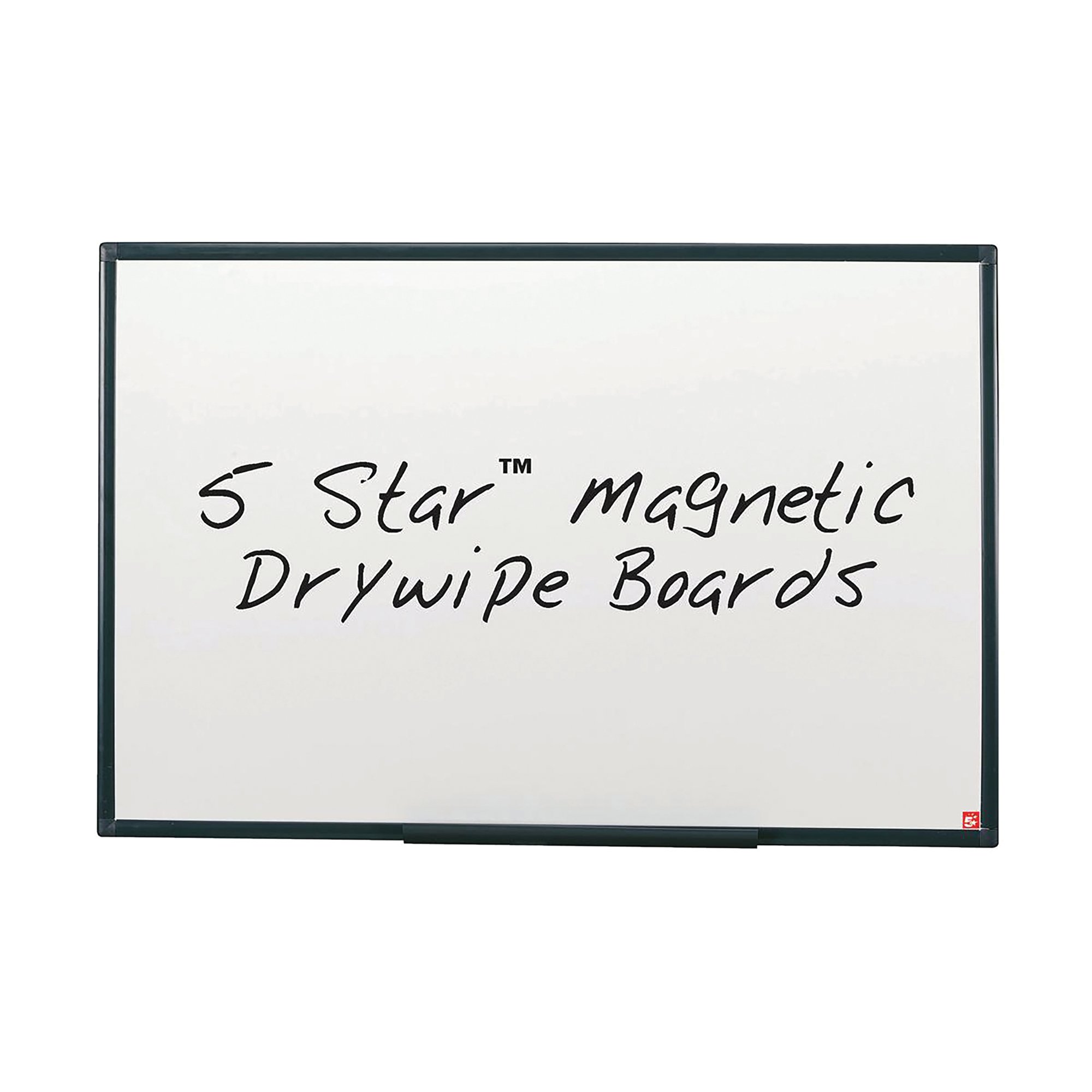 5 Star Magnetic Drywipe Board Steel Trim with Fixing Kit and Detachable Pen Tray 1200x900mm 424127