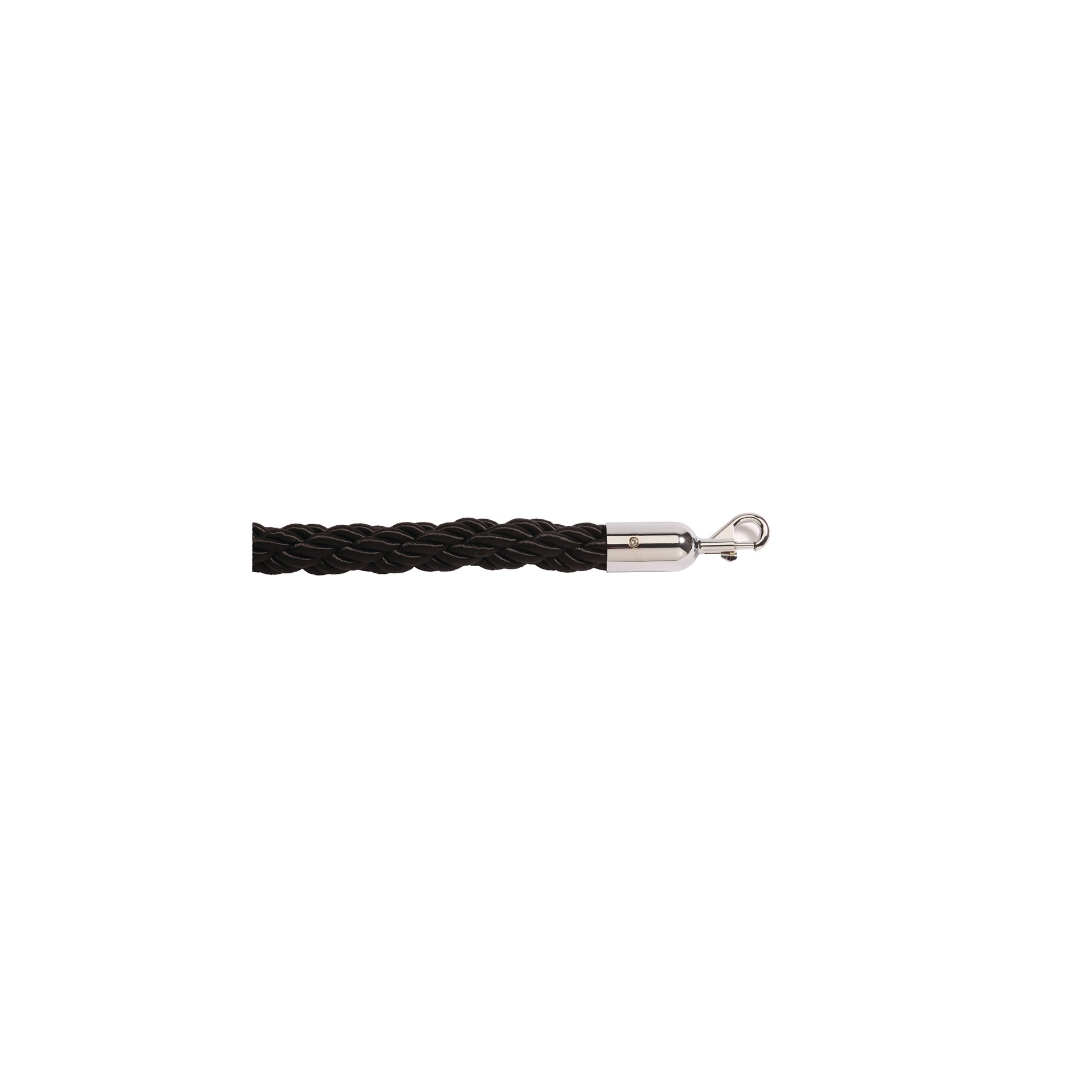 5 Star Braided Rope Black 1.8m with Polished Chrome Ends