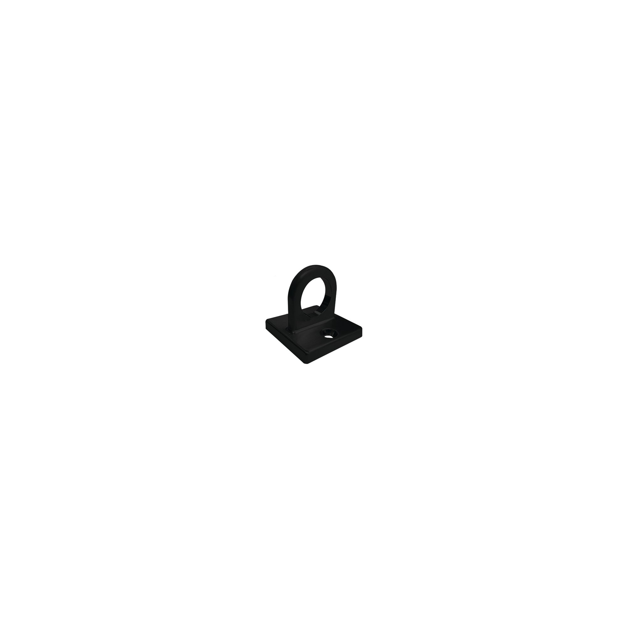 5 Star Wall Plate for Rope Barriers Black