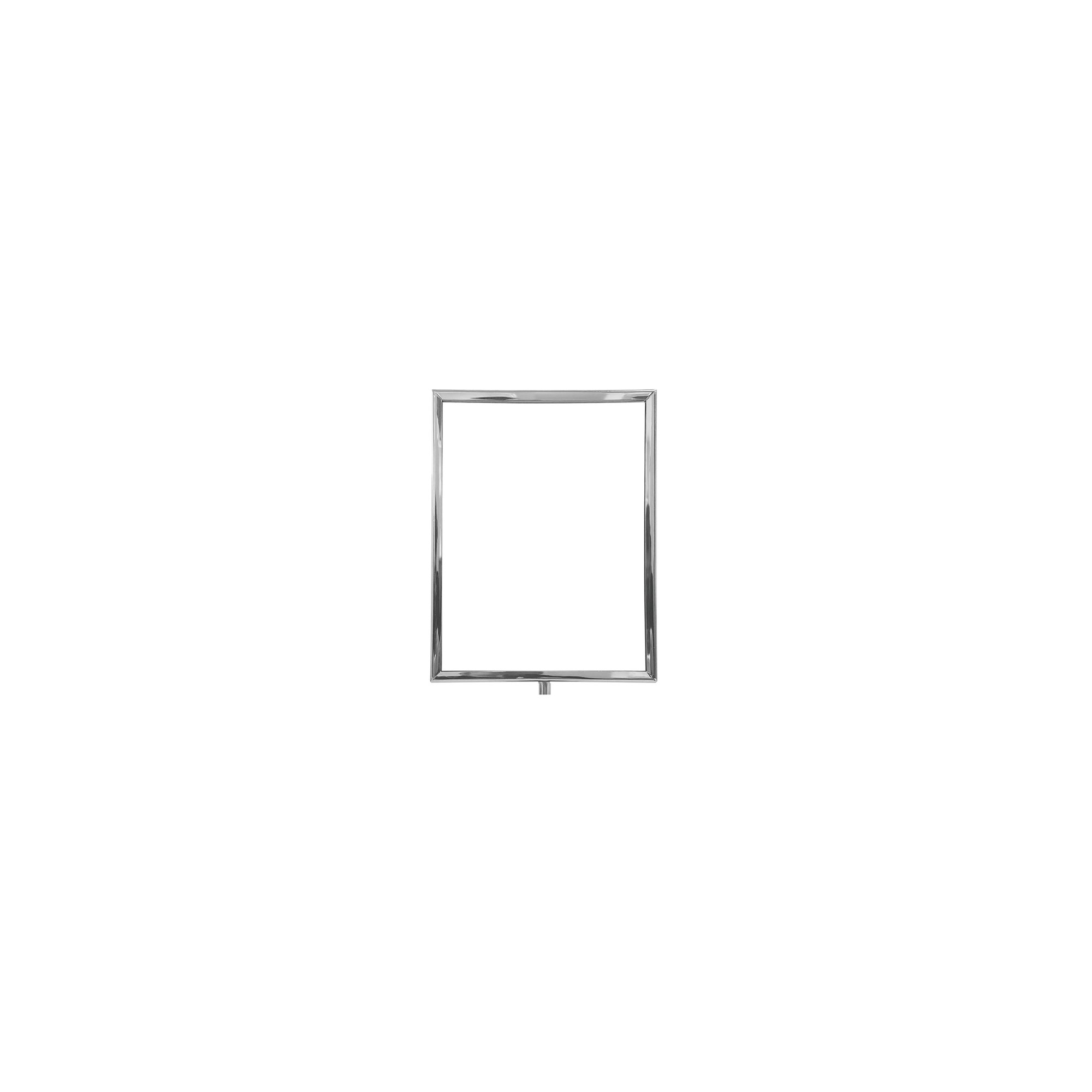 Standard Vertical A4 Sign Frame Polished Chrome for Rope Barriers