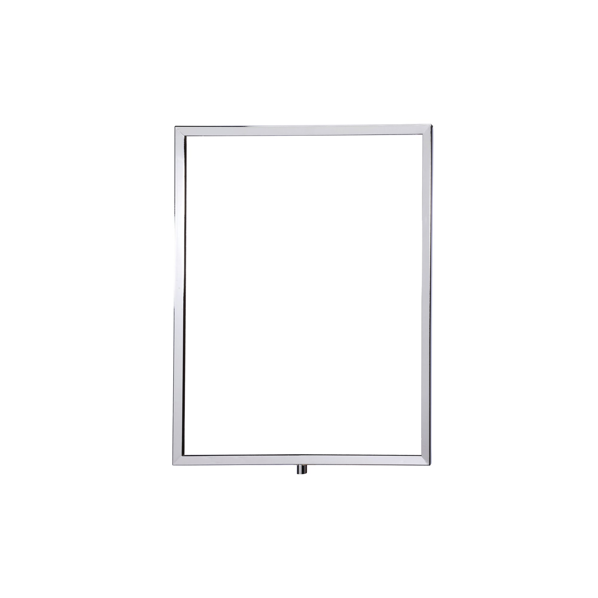 Standard Vertical A3 Sign Frame Polished Chrome for Rope Barriers