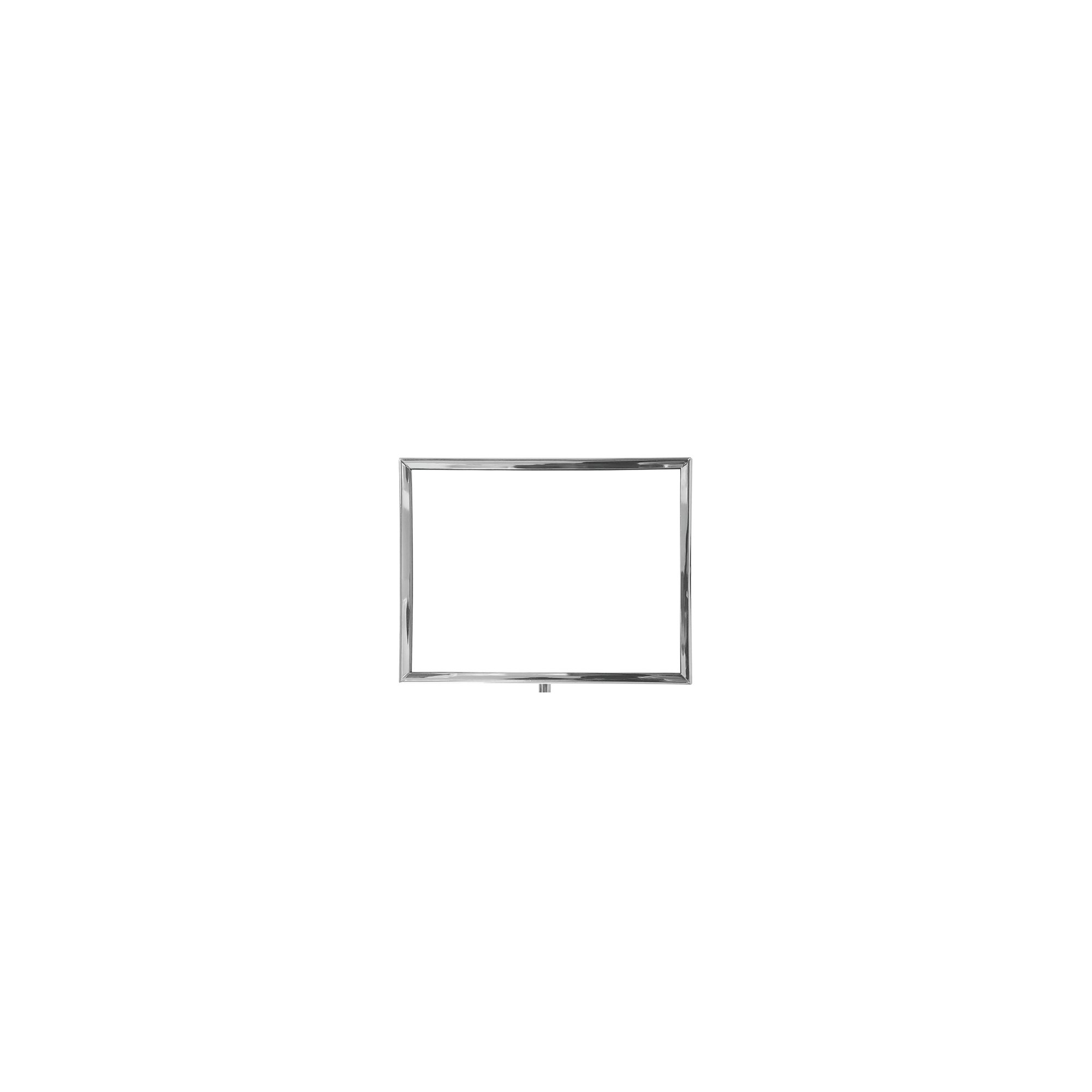 Standard Horizontal A4 Sign Frame Polished Chrome for Rope Barriers