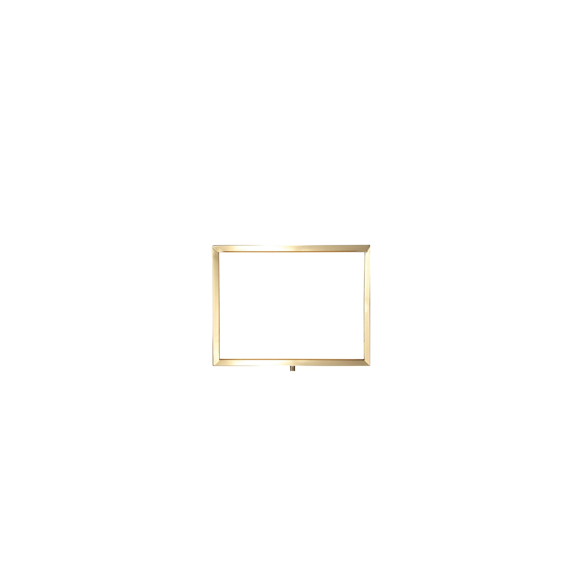 Standard Horizontal A4 Sign Frame Polished Brass for Rope Barriers