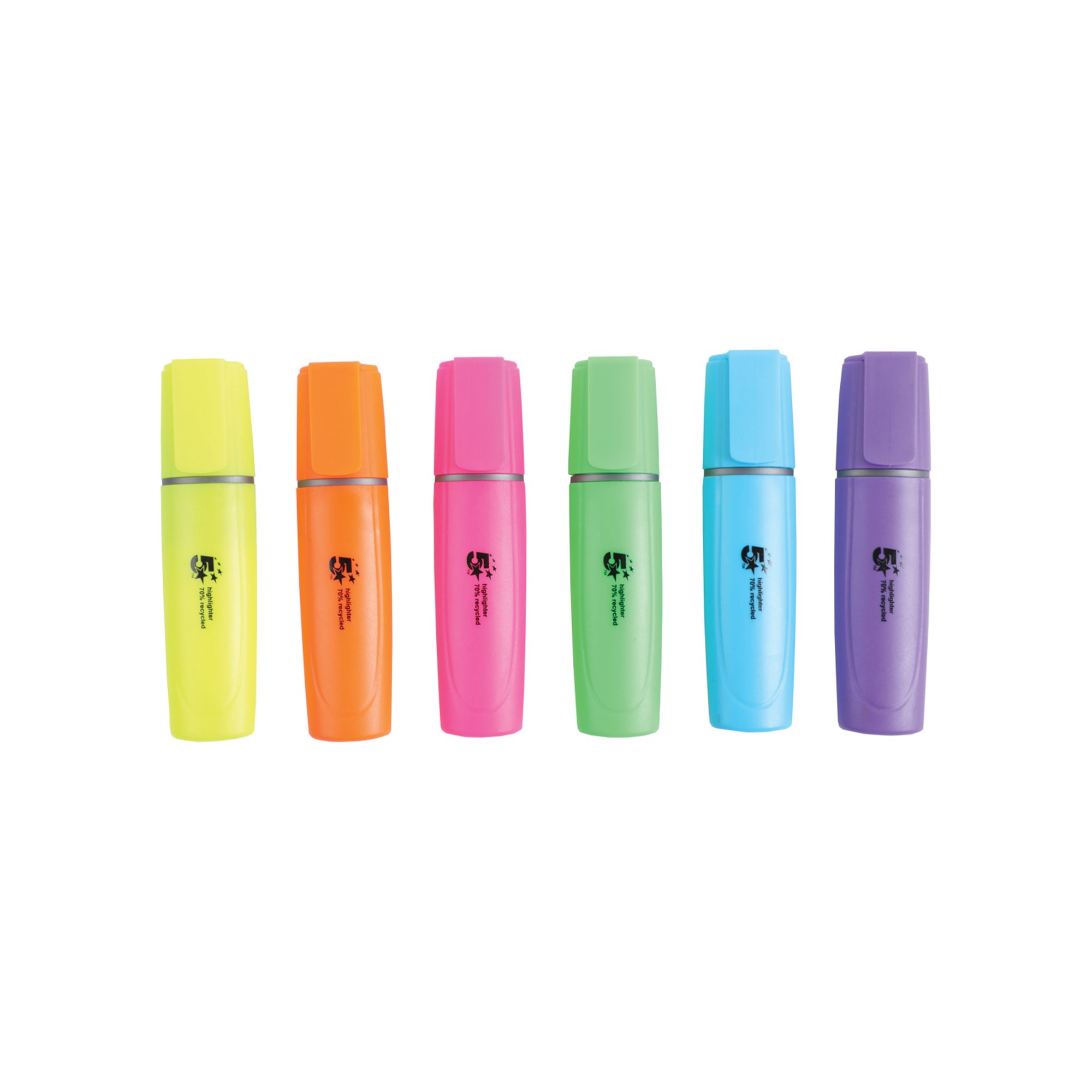 5 Star Highlighter Set Recycled Content Bright Assorted (Pack of 48) FS667995