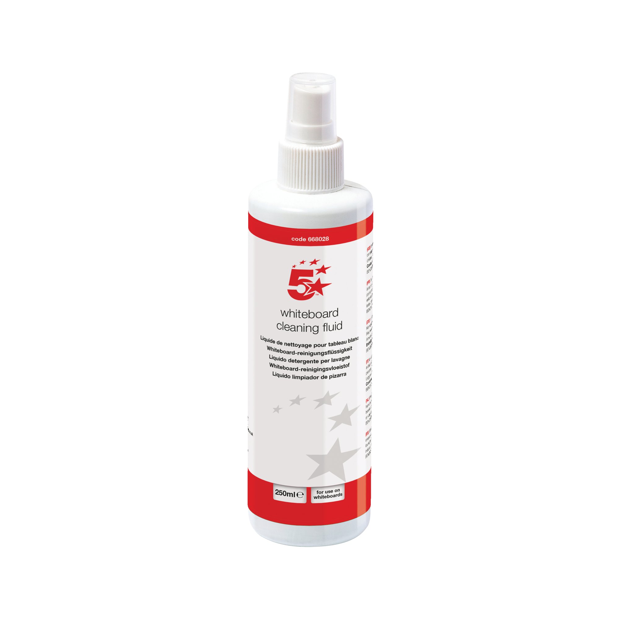 5 Star White Board Cleaner 250ml Bottle 668028