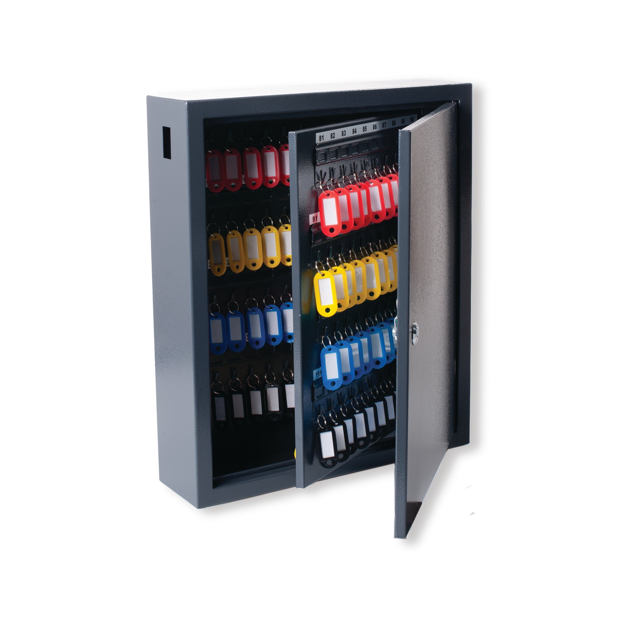 5 Star Deluxe Steel Key Cabinet 150 Key Capacity Dark Grey FS675176