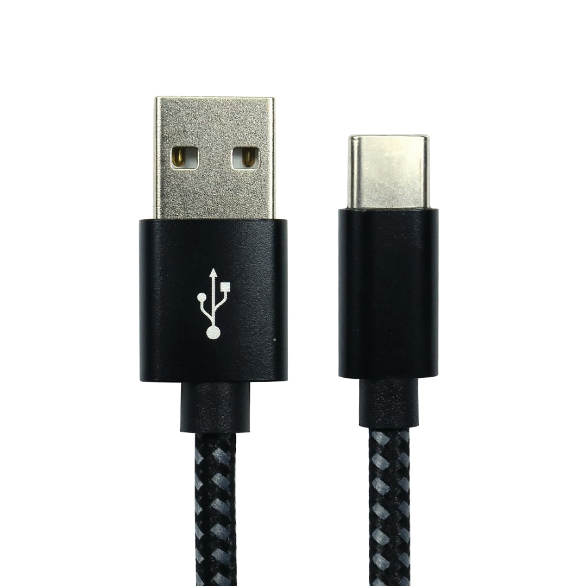 5 Star USB-A To USB-C Data and Charge Braided Cable 1m Black FS675244