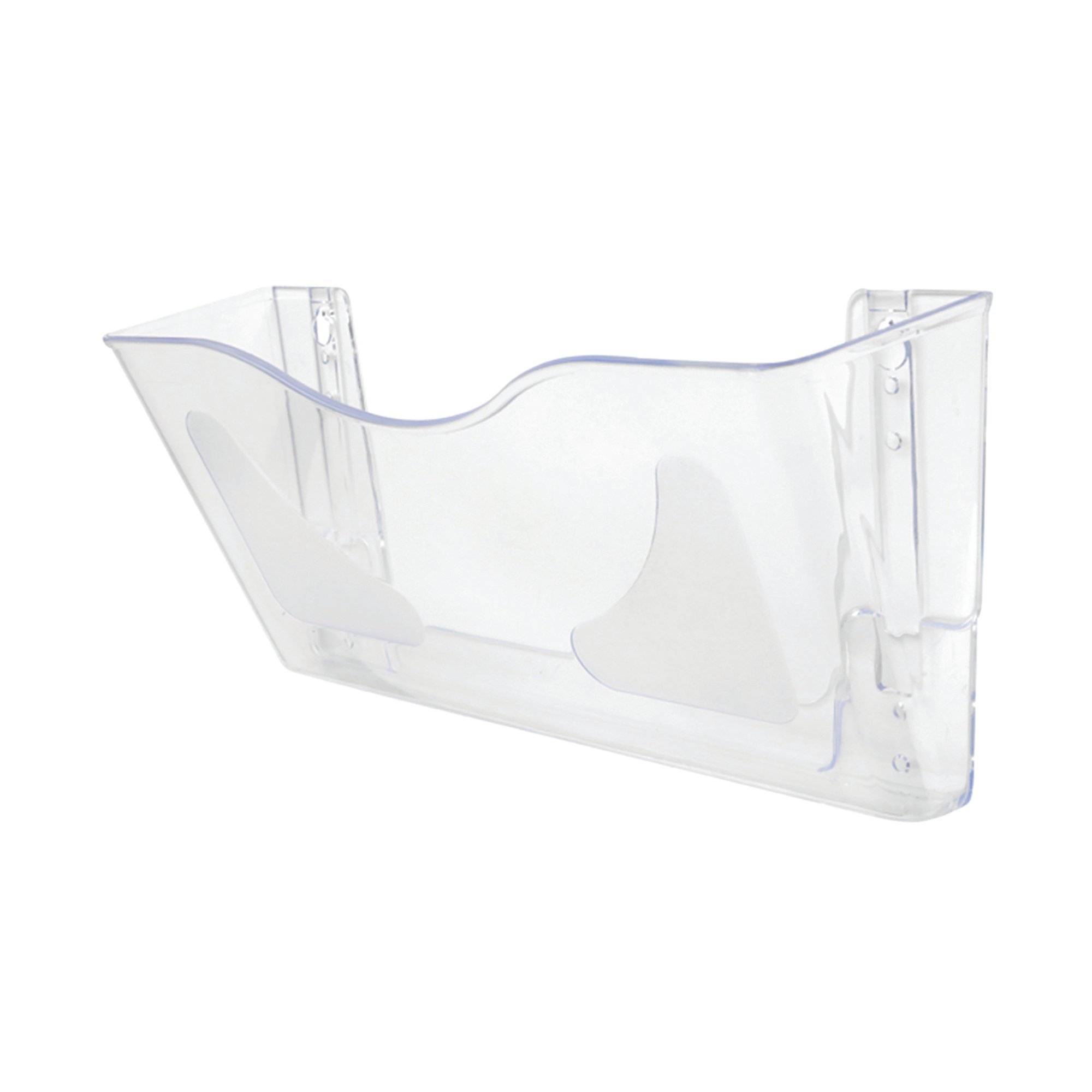 5 Star Wall Pocket Literature Holder with Wall Fixings A4 Landscape Crystal FS677401