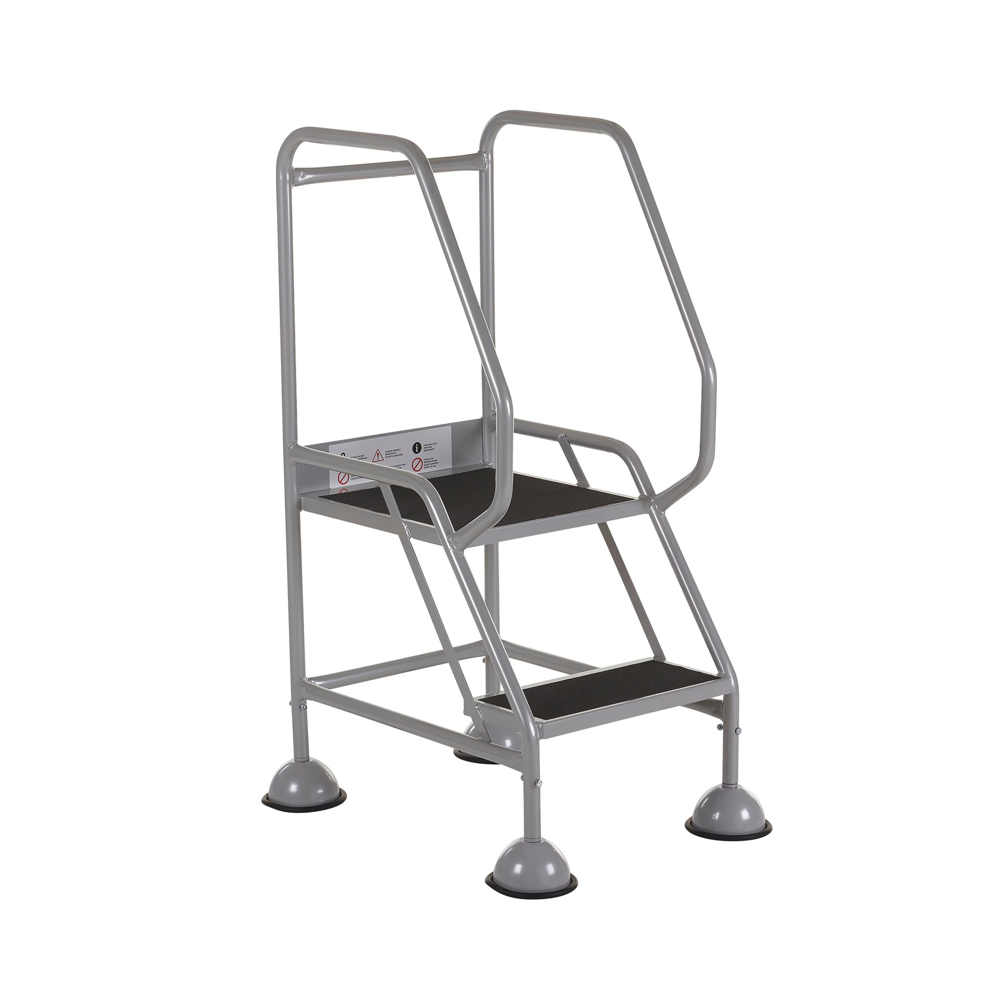 5 Star UK Domed Feet Anti-Slip 2 Tread Steps Grey FS687747