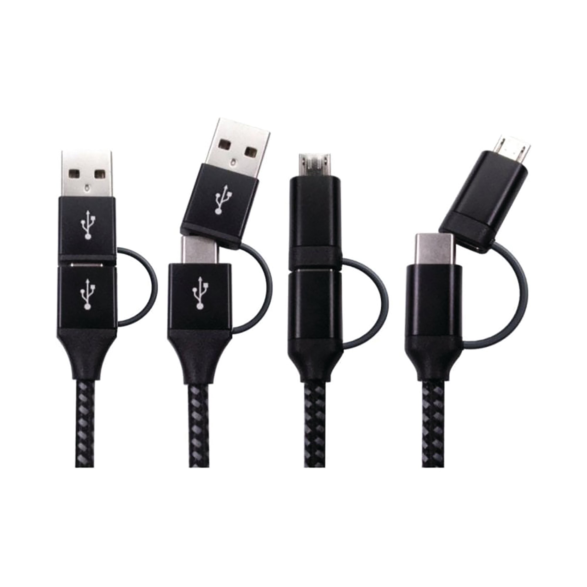 5 Star USB-C and A to USB-C and Micro B Multi Cable 1m FS711308
