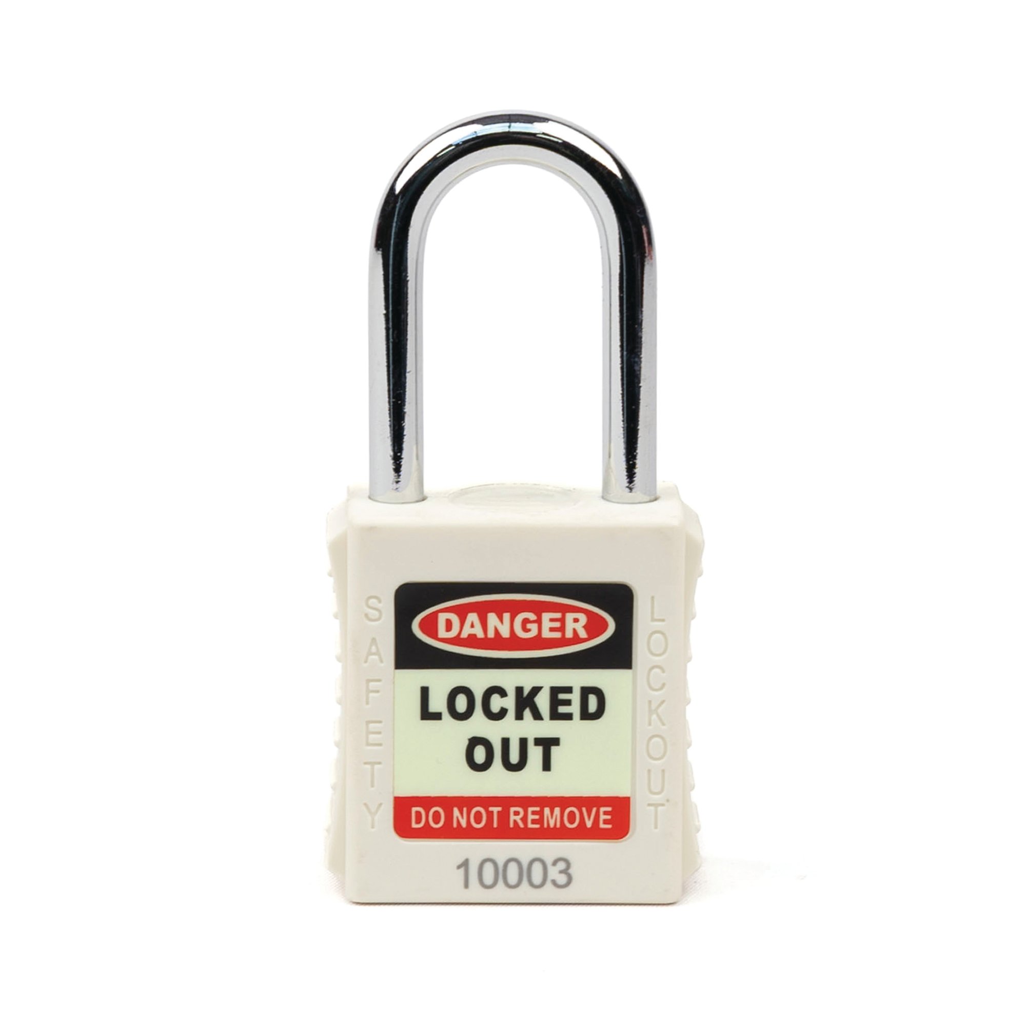 5 Star Standard Shackle Safety Lockout Padlock White FS712549
