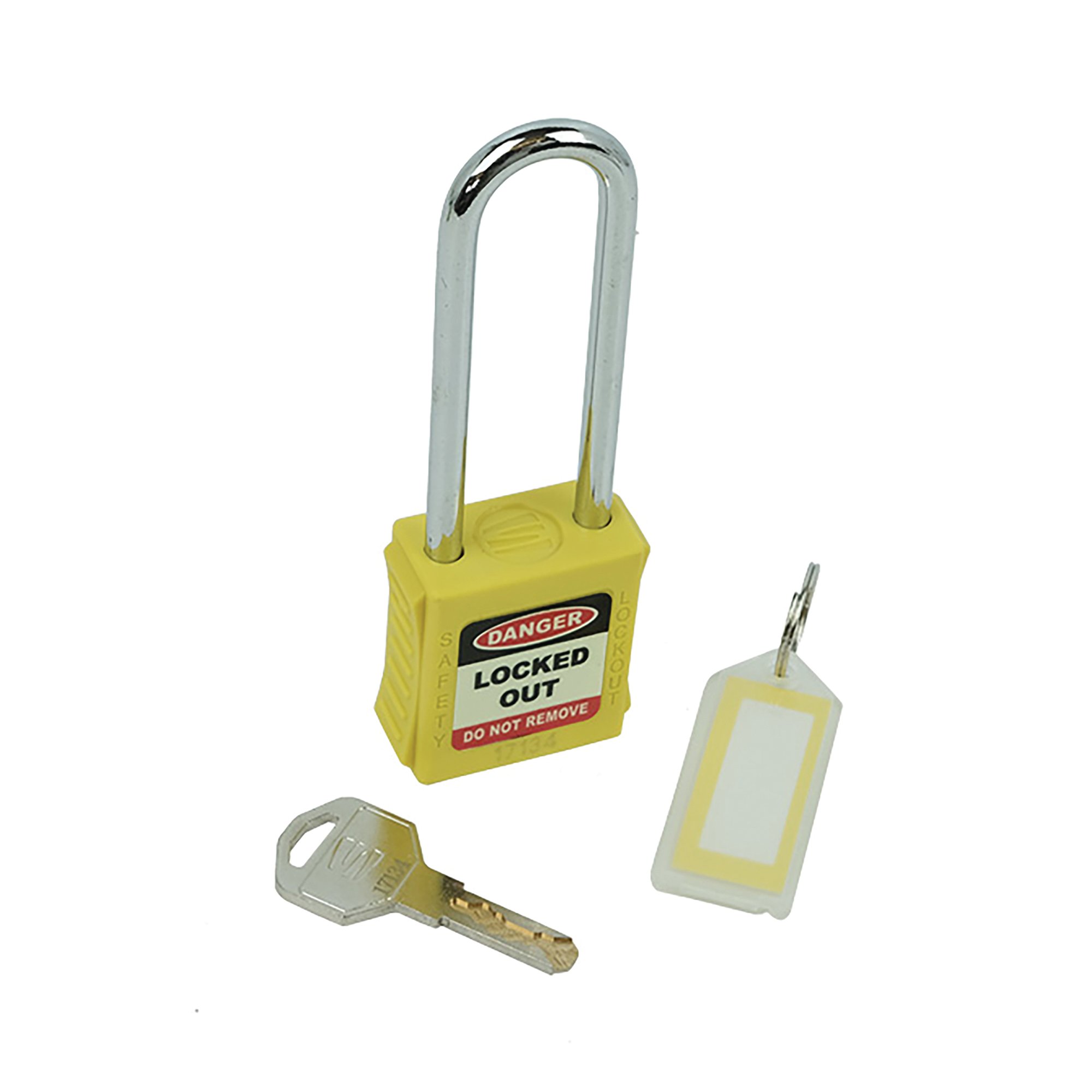 5 Star Long Shackle Safety Lockout Padlock Yellow FS712552