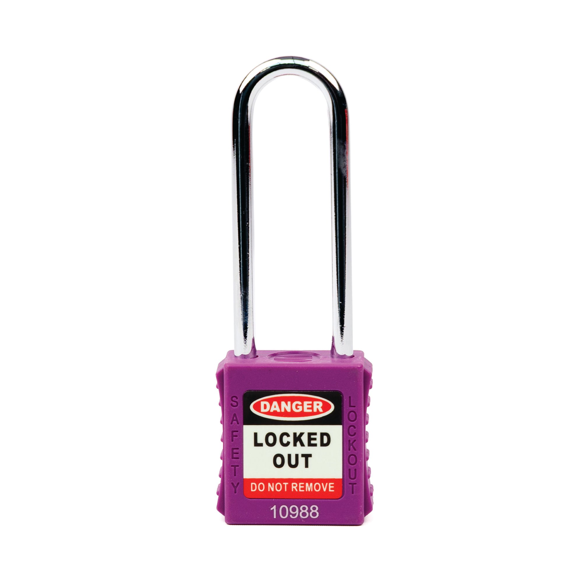 5 Star Long Shackle Safety Lockout Padlock Purple FS712558