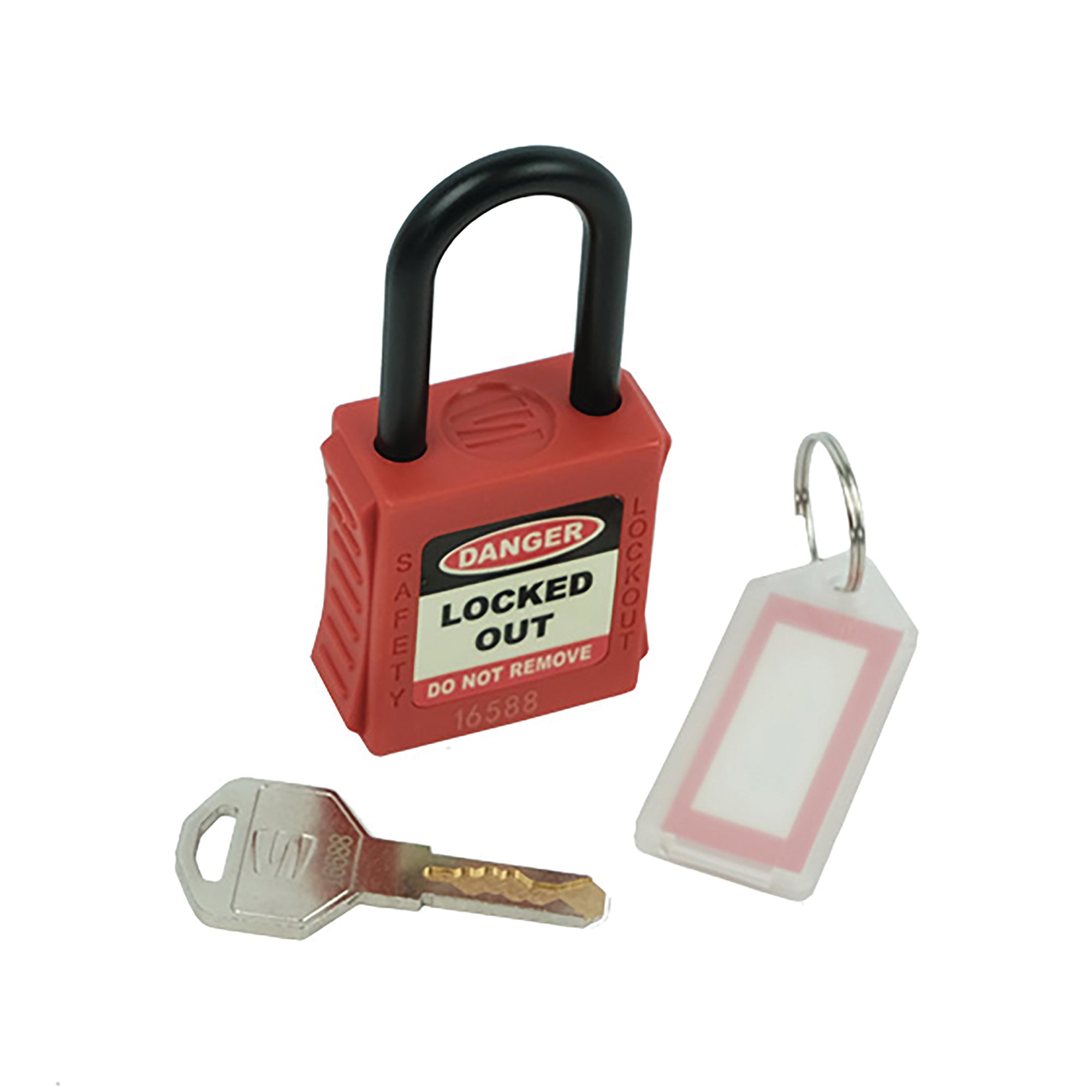 5 Star Di-Electric Non Conductive Safety Lockout Padlock Red FS712571