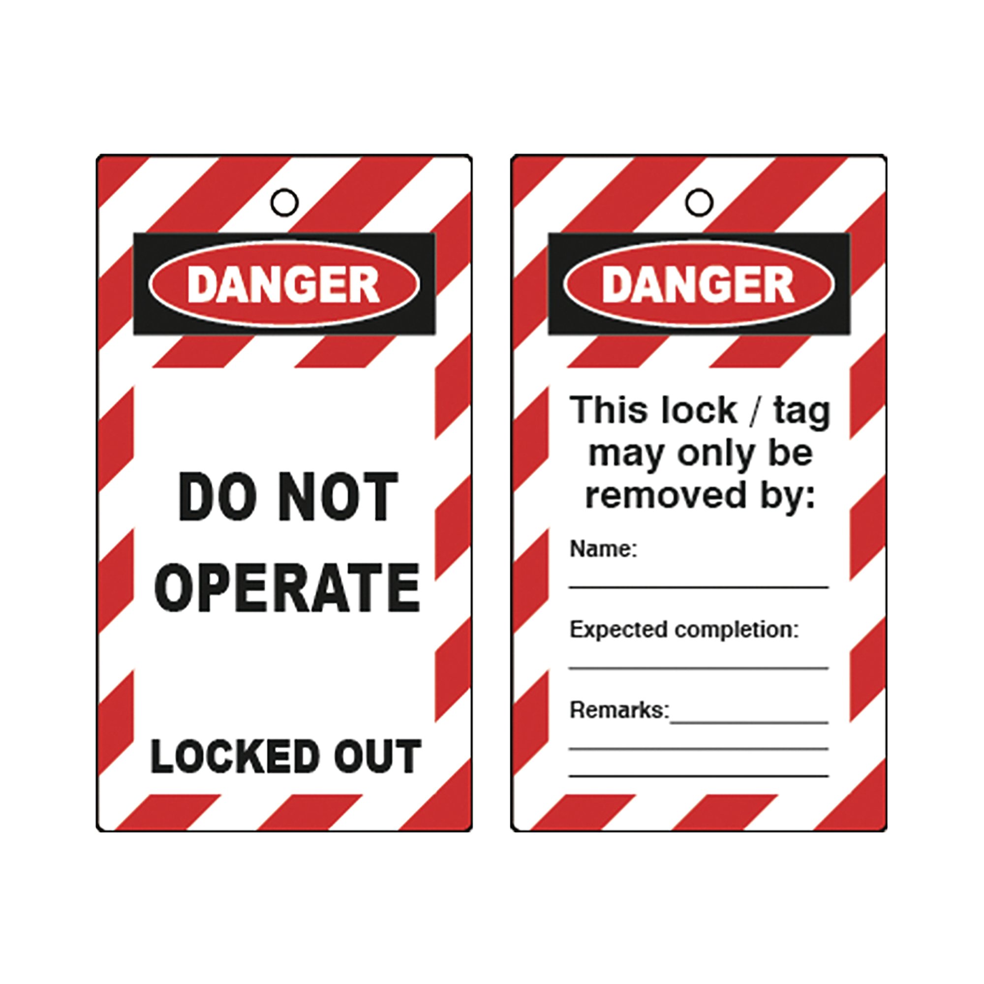 5 Star Double Sided Do Not Operate Tags Red/White Pack of 10 FS712582