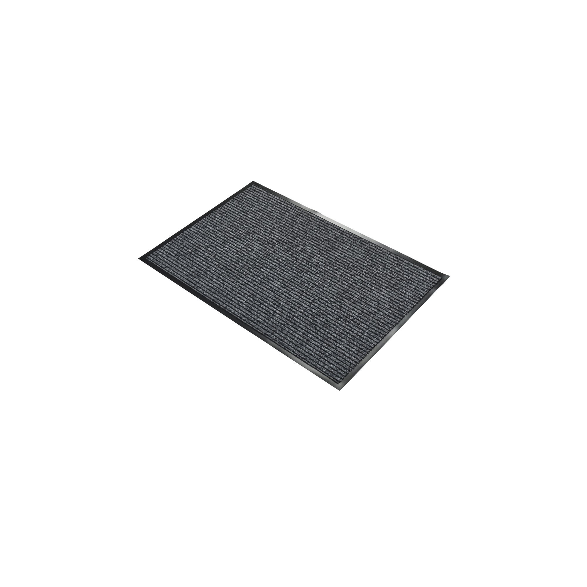 5 Star Heavy Duty Ribbed Door Mat 0.9 x 1.5m Grey FS712950