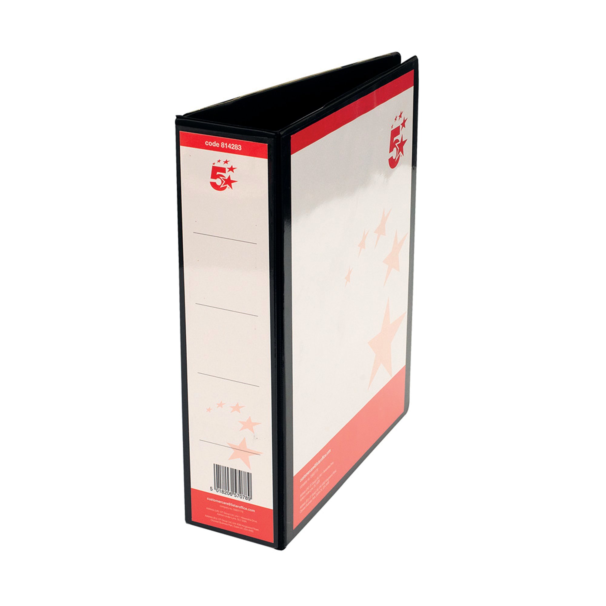 5 Star Presentation Lever Arch File A4 Polypropylene 58mm Capacity Black 814283