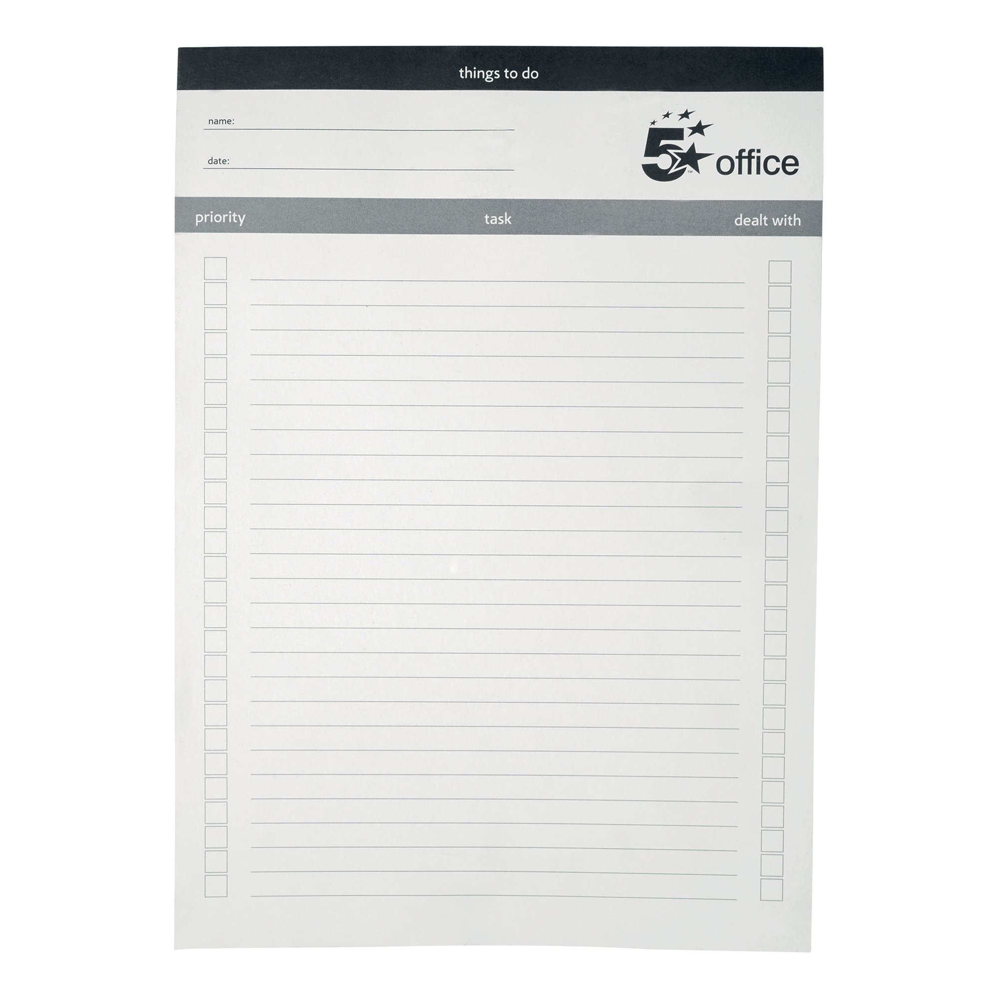 5 Star Things To Do Today Pad A4 80 Sheets 938295