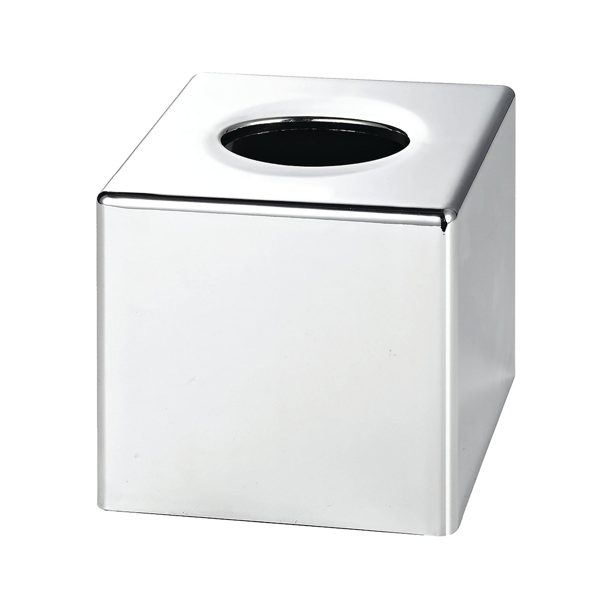 Devon Cube Tissue Box Holder Chrome (Pack of 6) 4458