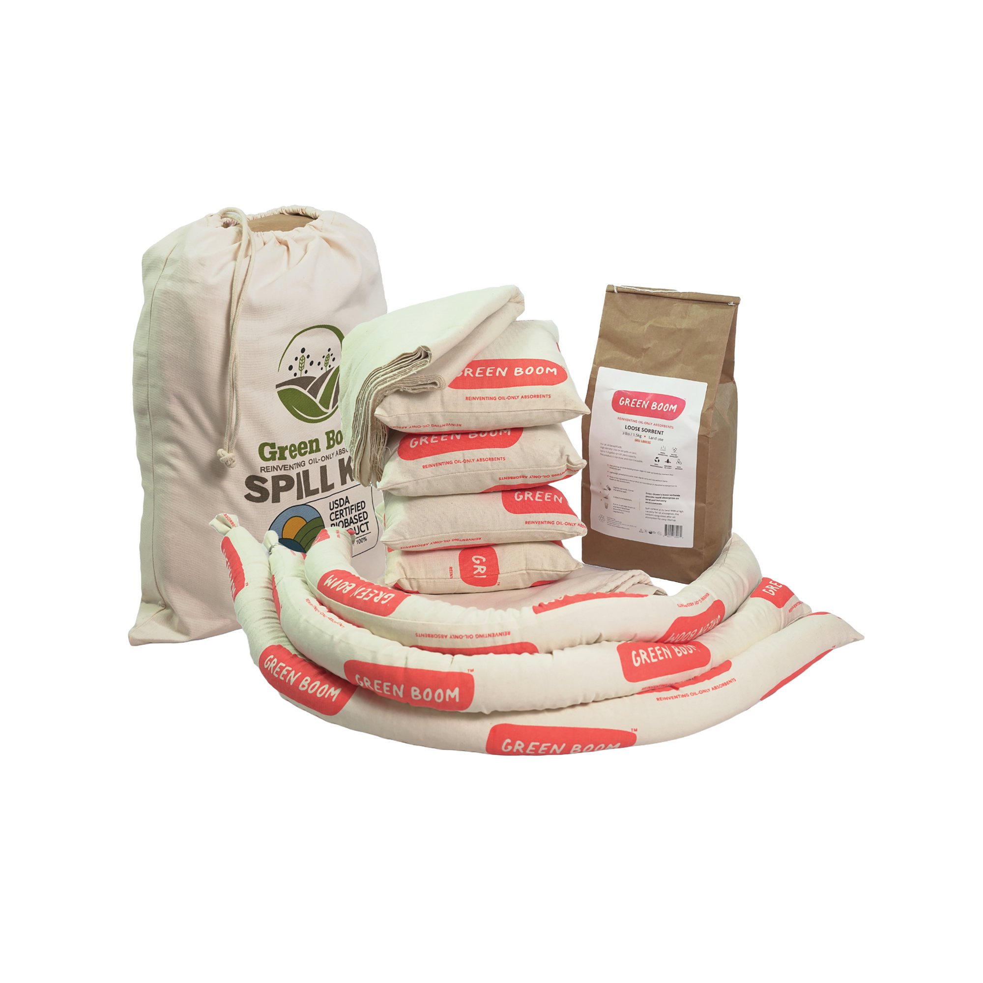 Green Boom Small Spill Kit with Strap Bag SK005S