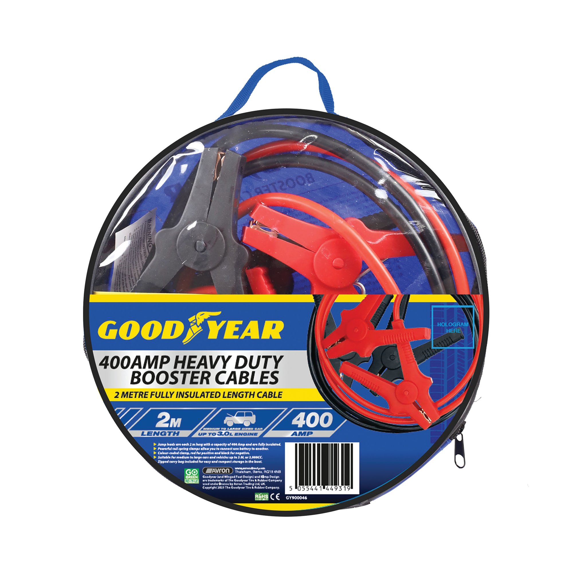 Goodyear Heavy Duty Booster Cables 400 Amp 2m 900046