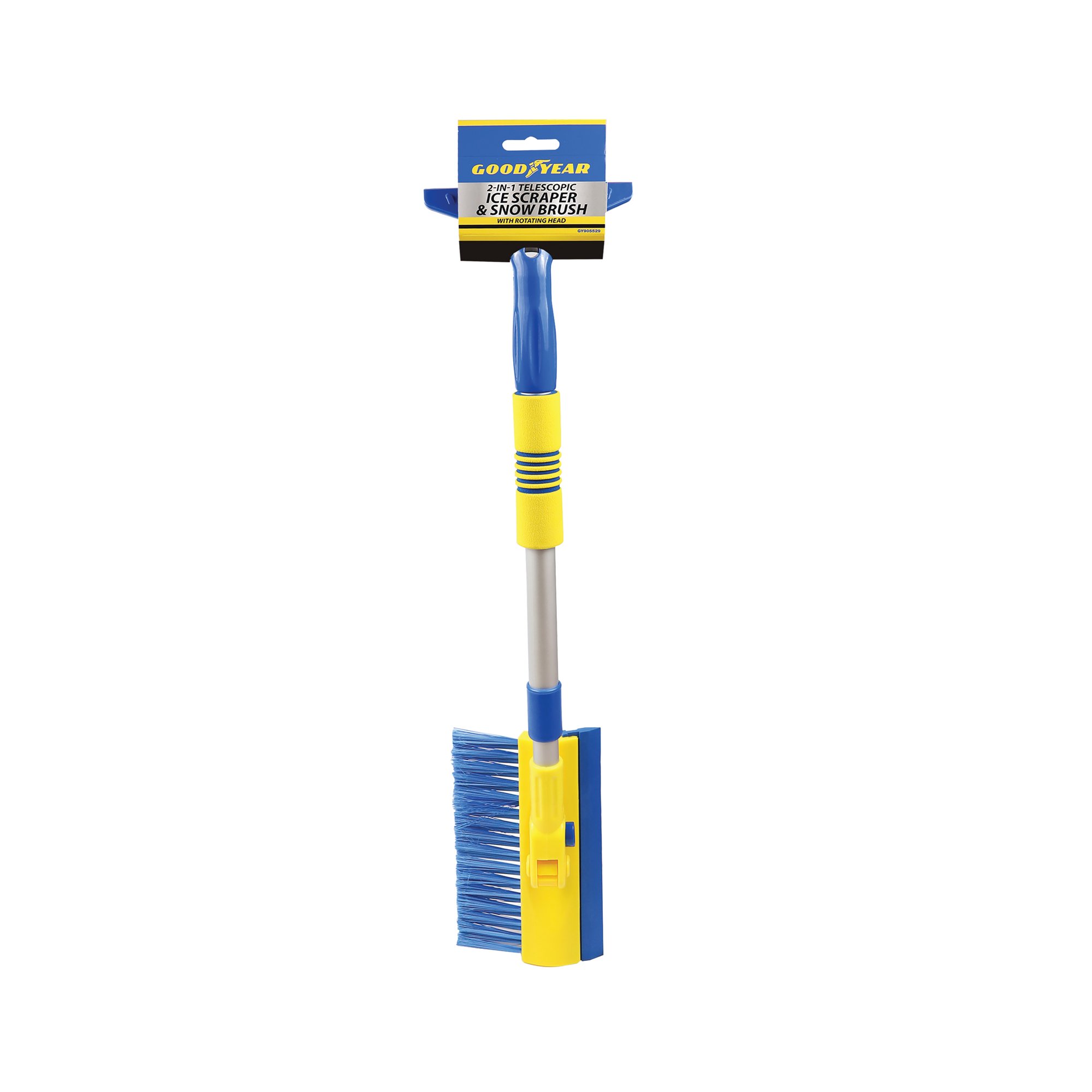 Goodyear 2-in-1 Telescopic Handle Ice Scraper and Snow Brush 905529