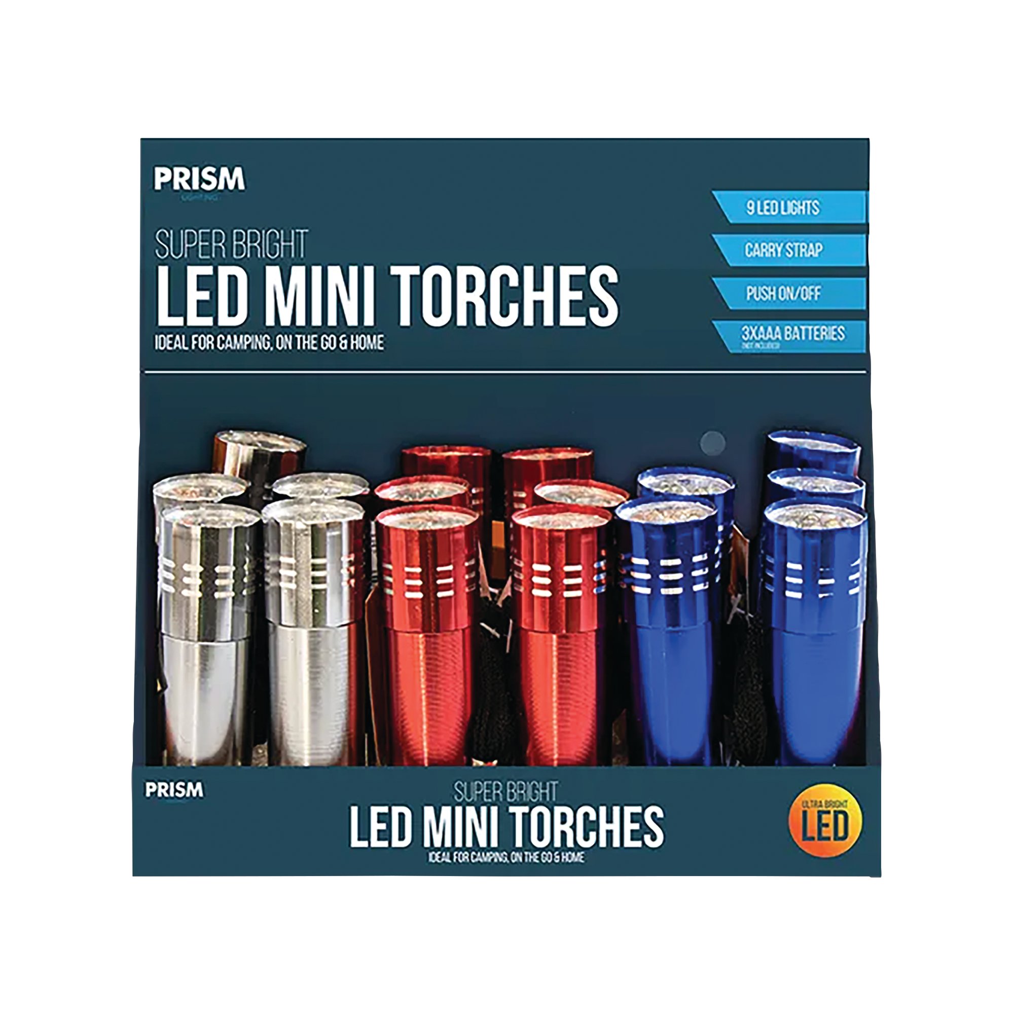 Mini Super Bright LED Torches Assorted Pack of 24 ELE1638