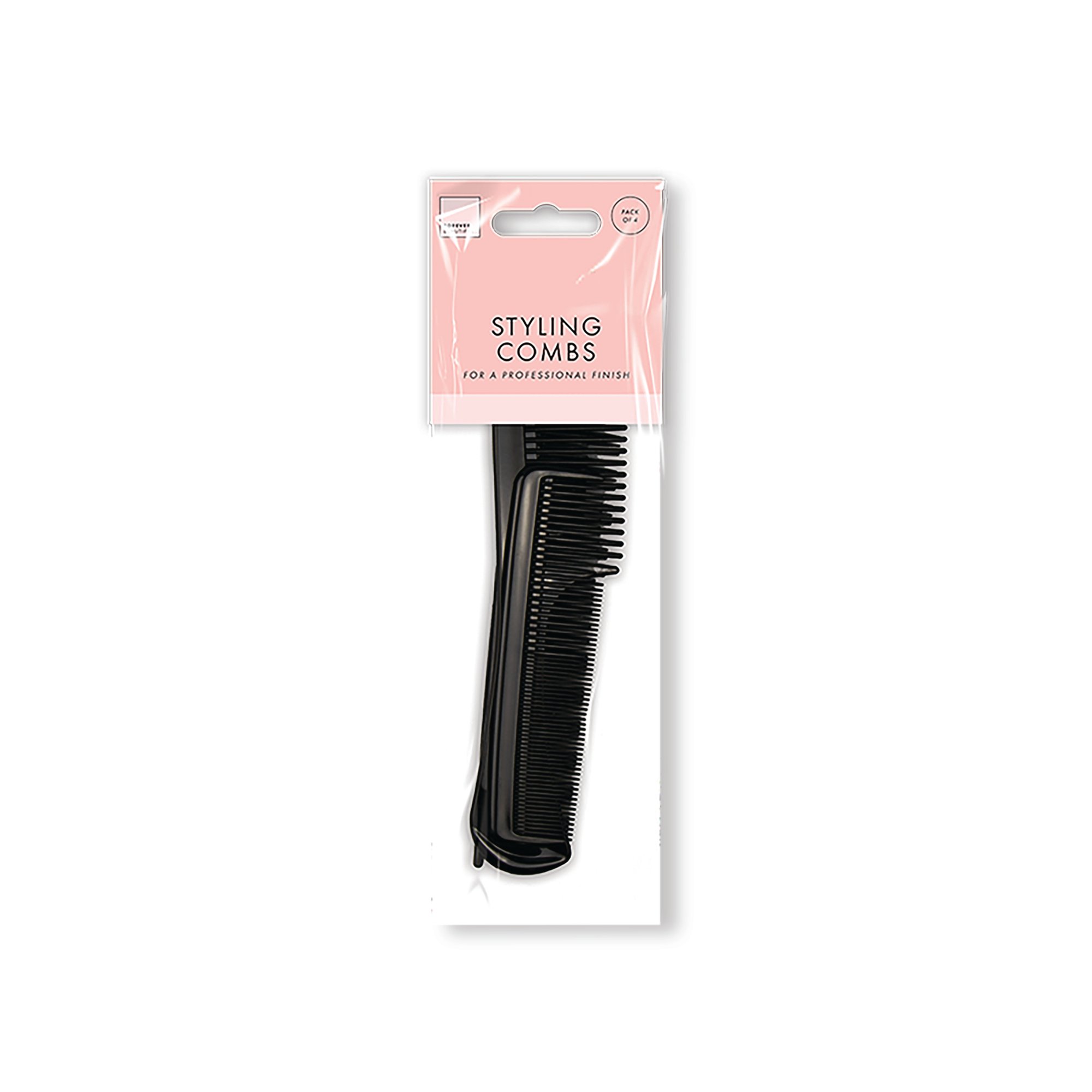 Forever Beautiful Styling Combs x4 Black Pack of 24 PER5550