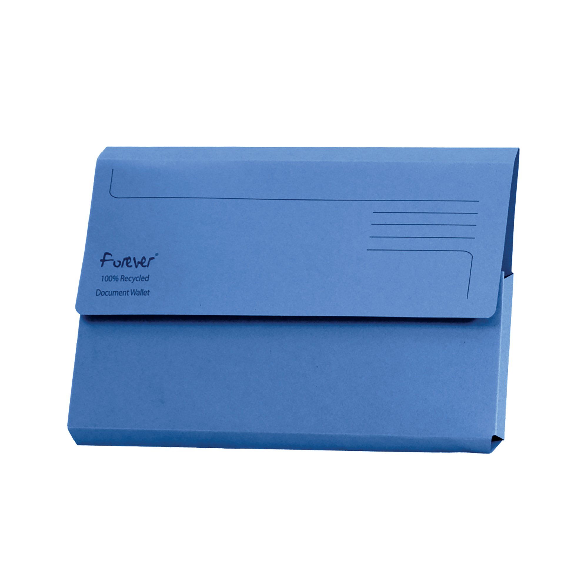 Exacompta Forever Document Wallet Manilla Foolscap Bright Blue (Pack of 25) 211/5001