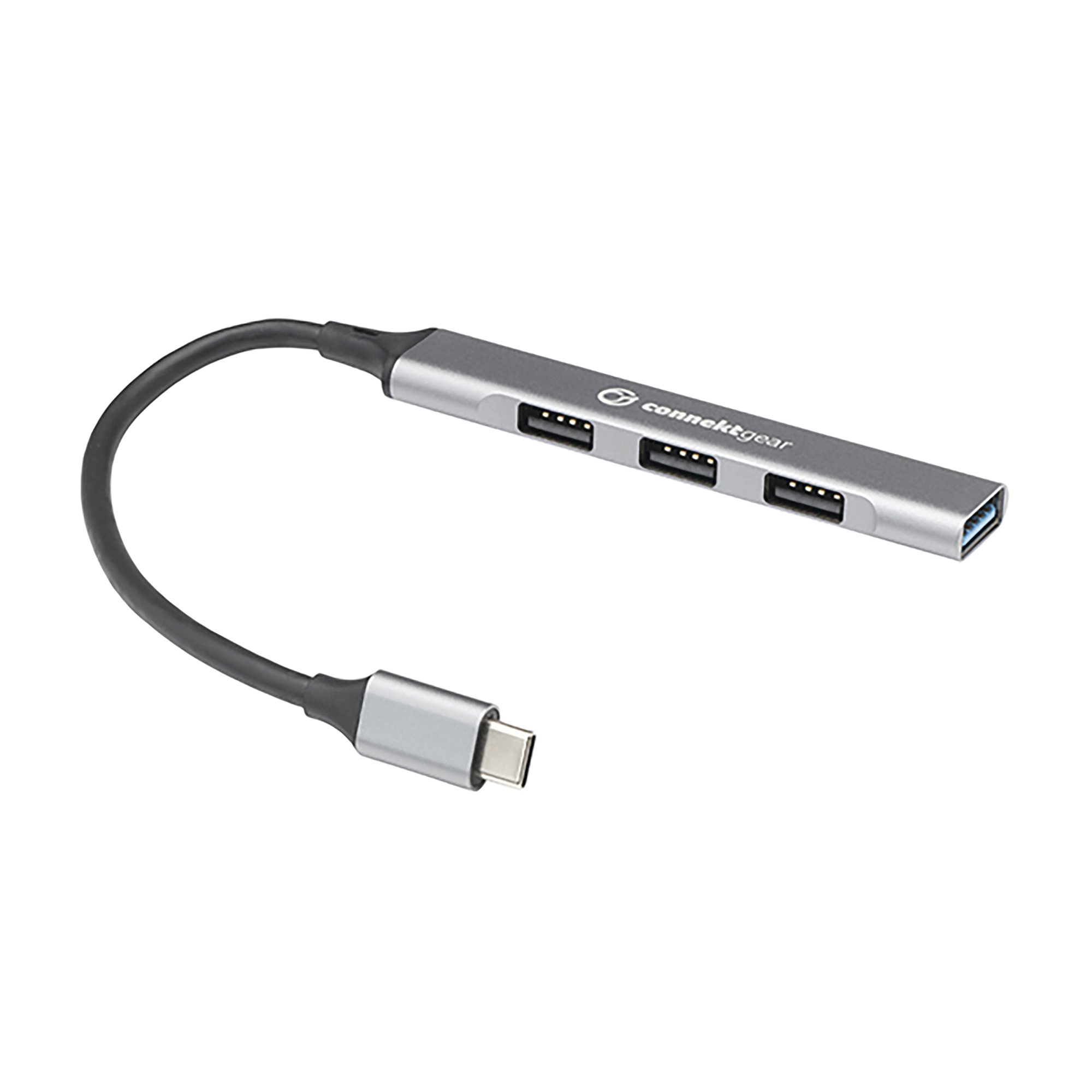 connektgear 4 Port USB C Hub to 1x USB 3.0 A and 3x USB 2.0 A 25-0065