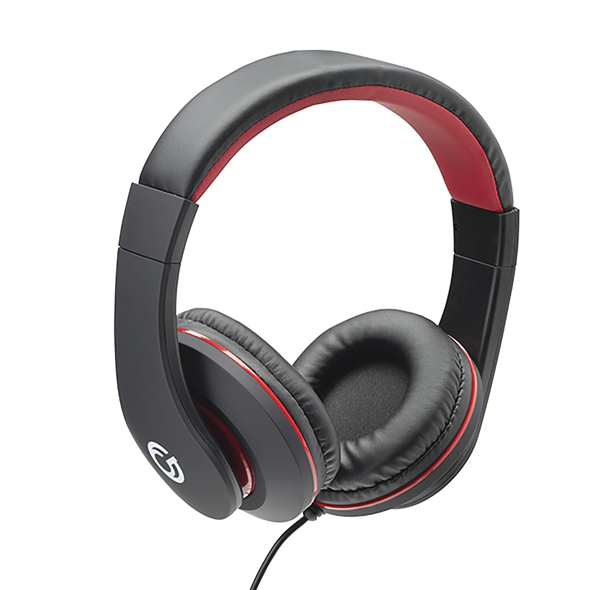 connektgear HP530 PC OnEar Headset with In-Line Mic Black/Red 24-1530
