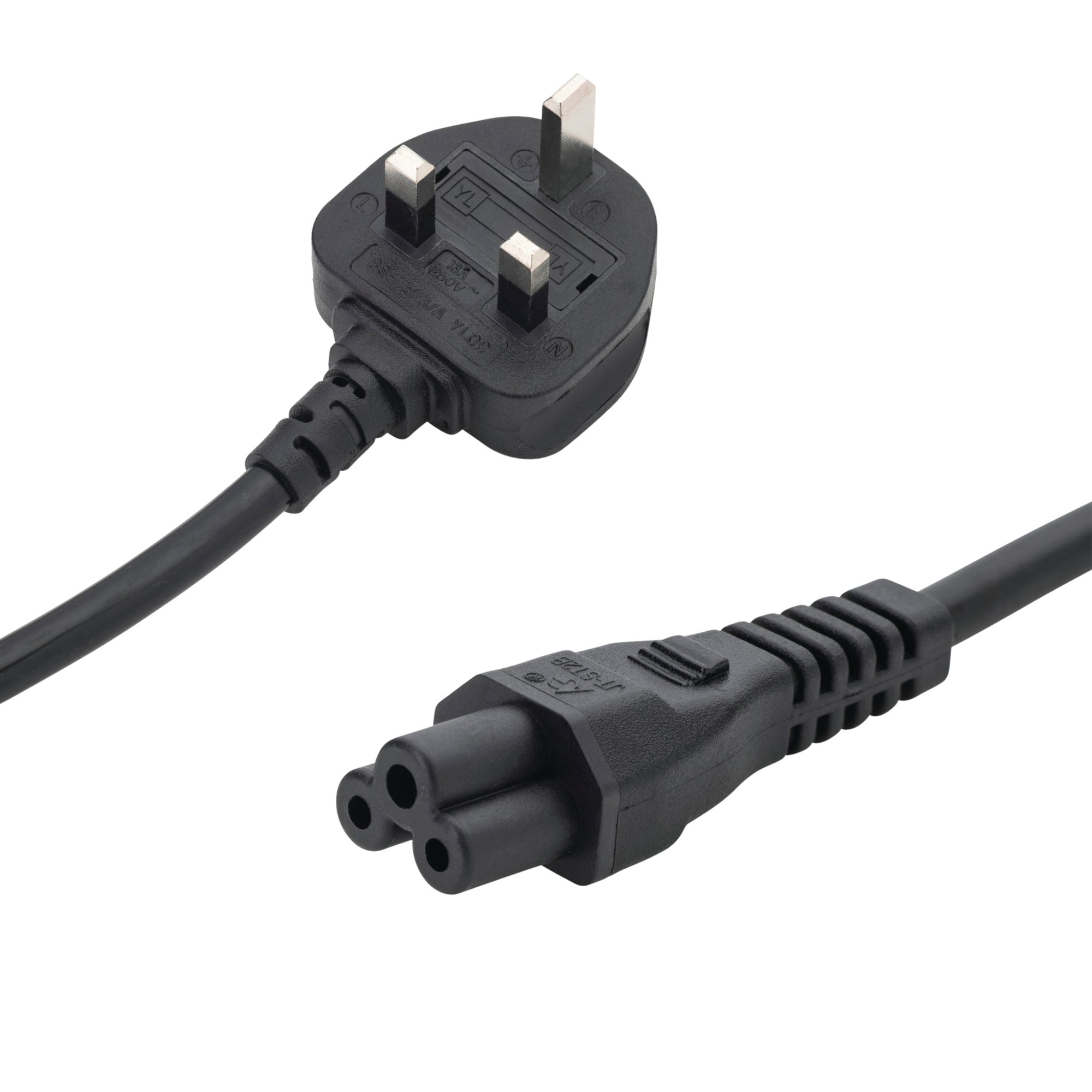 connektgear IEC C5 UK Mains Power Plug 2m 27-0114B